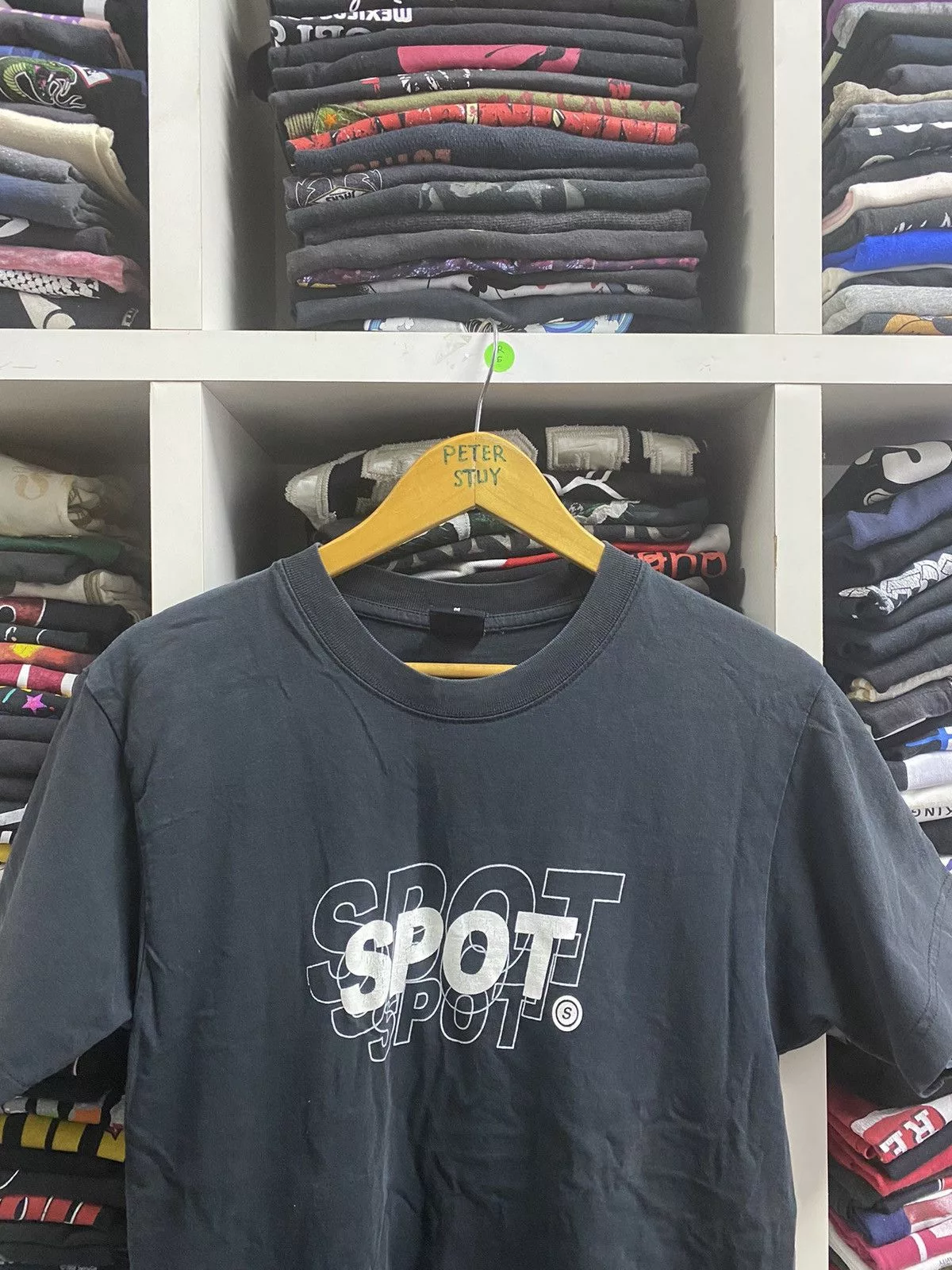 District Vision Short Sleeve T Shirts District Vision × Vintage Vintage Vision Club Spot T-shirt Black Streetwear