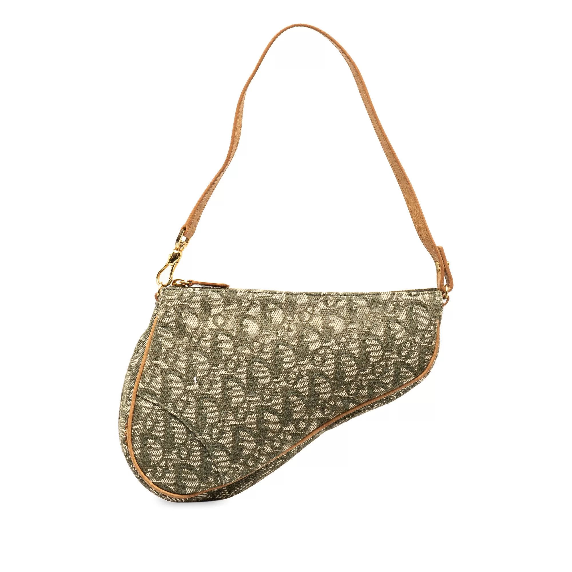 Dior Shoulder Bags Dior Mini Oblique Saddle Green