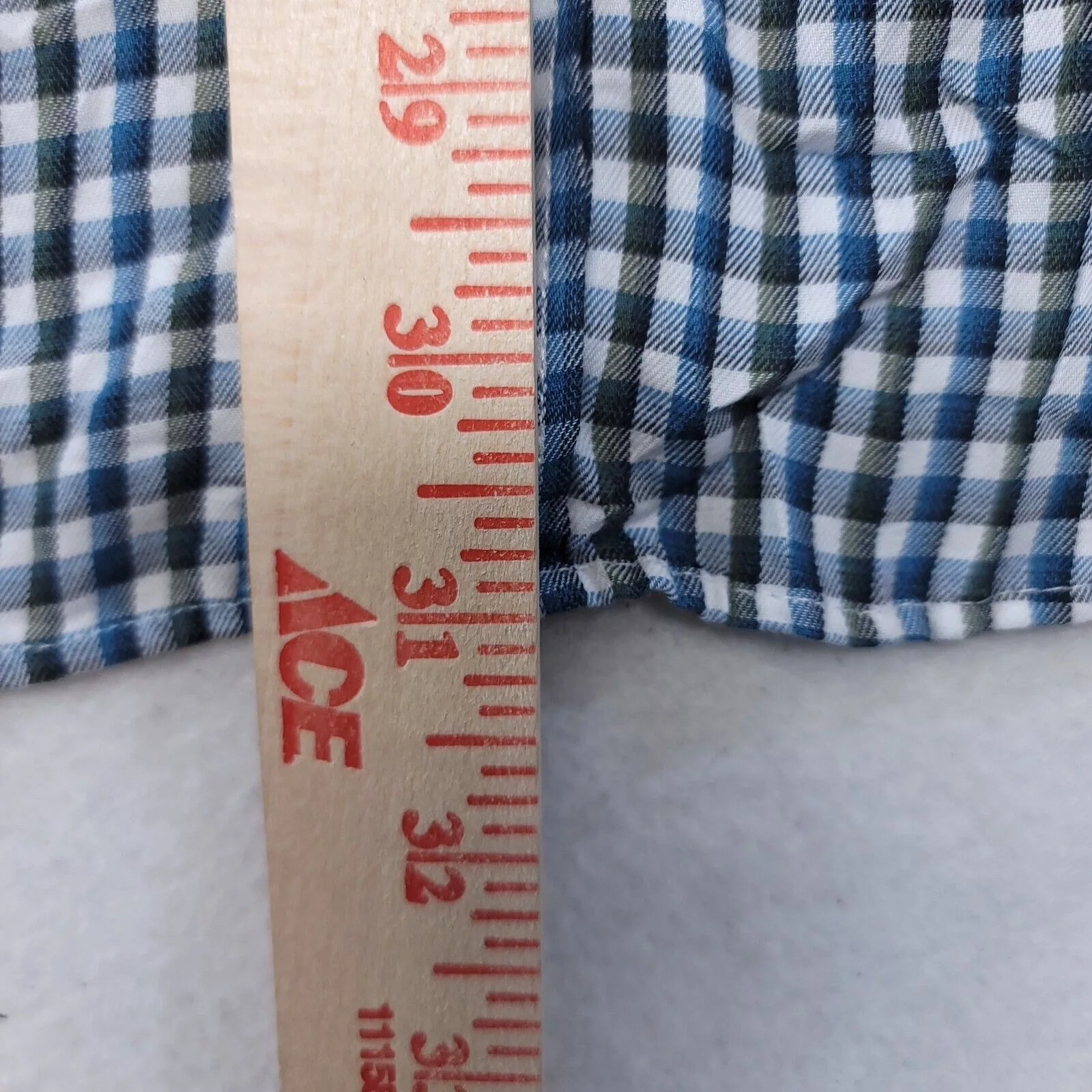 Van Heusen Shirts Button Ups Van Heusen Gingham Flannel Button Up Shirt Mens Size XL Blue