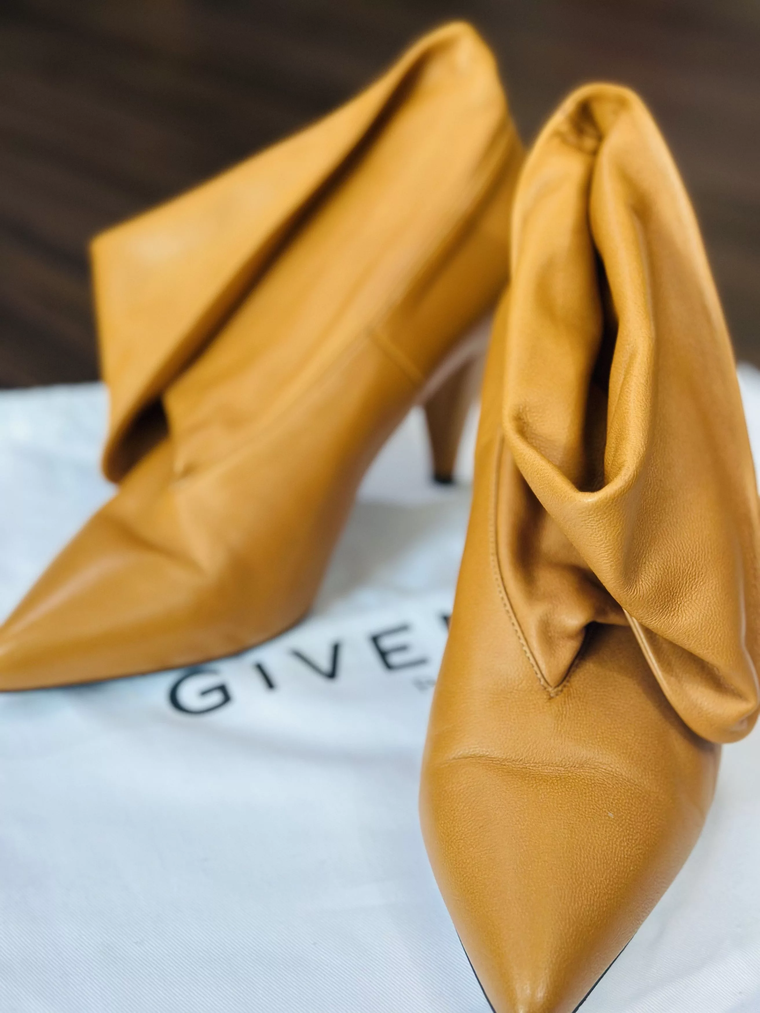 Givenchy Boots Givenchy GIVECNCHY Fold-Over Ankle Boots Camel Brown