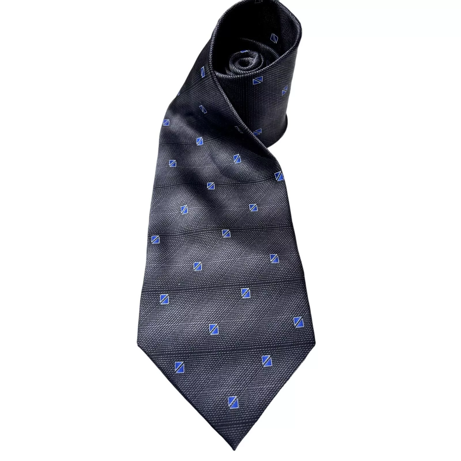 Van Heusen Ties Pocketsquares VAN HEUSEN Men's Silk Blue Square Pattern Neck Tie