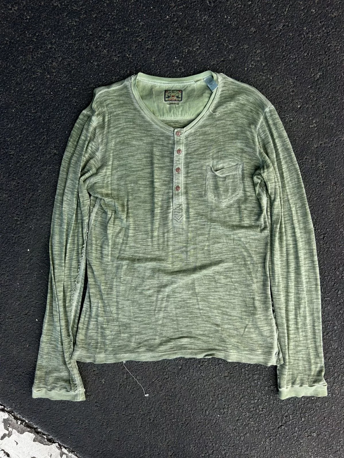 Diesel Long Sleeve T Shirts Diesel Green Long Sleeve Tshirt