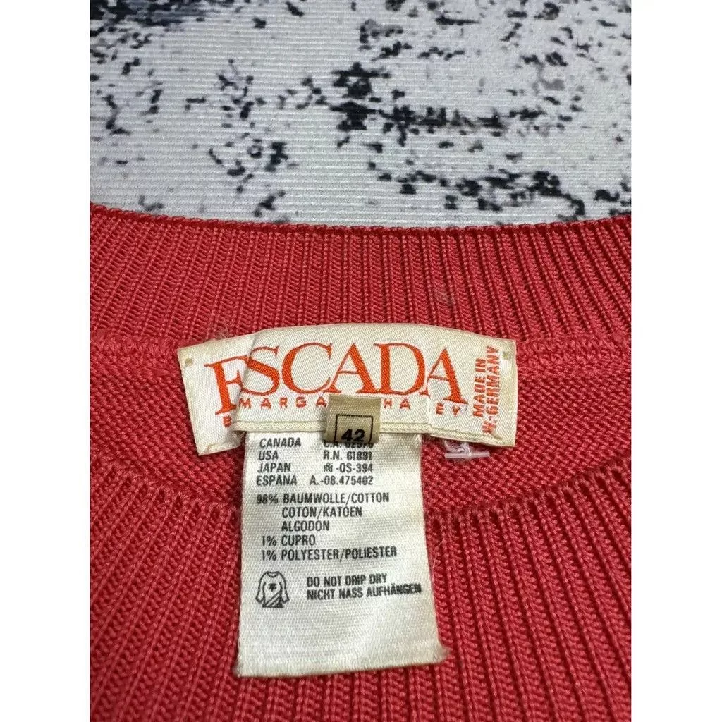 Escada Sweaters Escada Jumper Fruits Size: 42 fit L Red