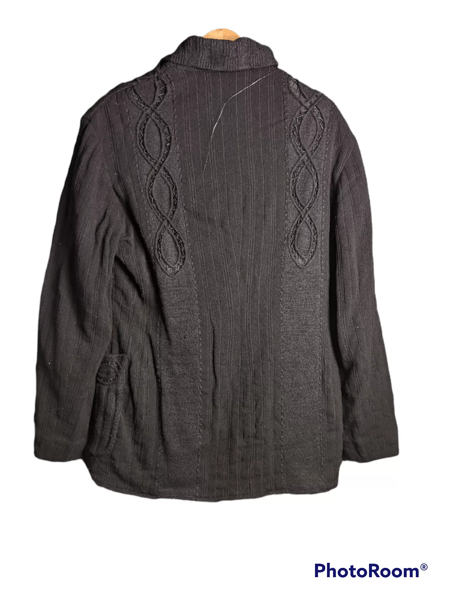 Japanese Brand Sweaters Knitwear Japanese Brand × Yoshiyuki Konishi Vintage yoshiyuki konishi hand knit cable cardigan gcw23 Black