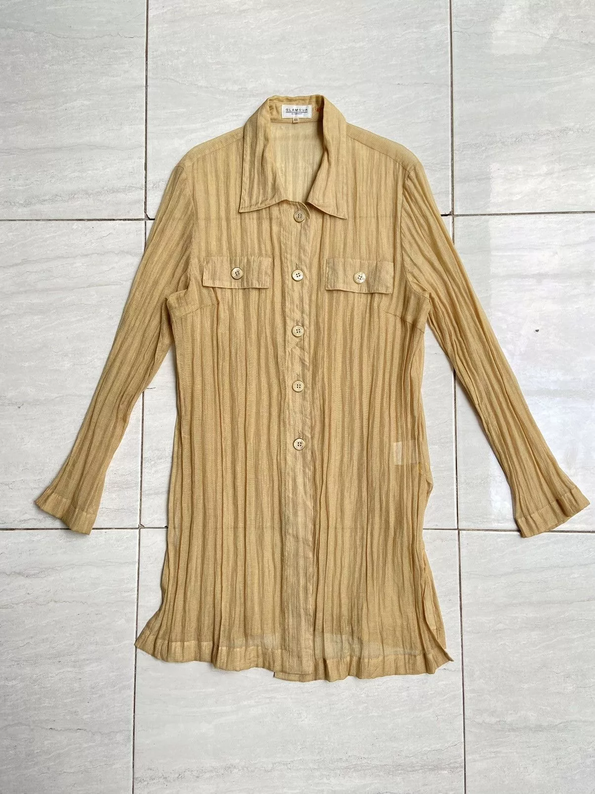 Givenchy Shirts Button Ups GLAMOUR GIVENCHY Gold Mesh Shirt