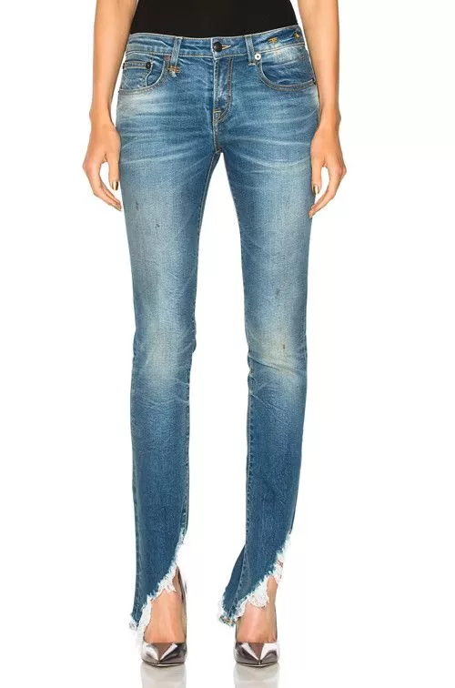 R13 Jeans R13 25 Kate Skinny With Angled Hem Blue