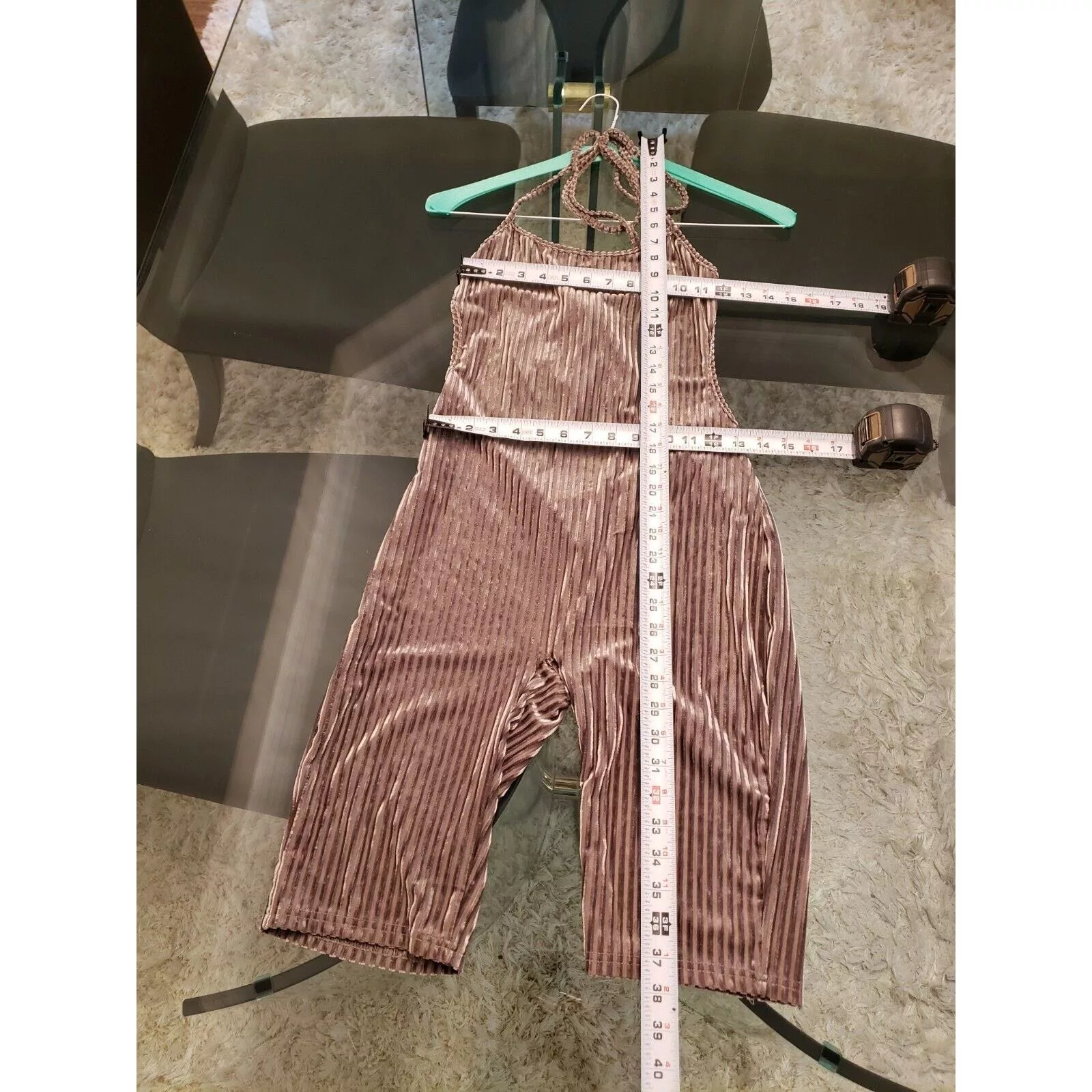 Other Bodysuits Other Women's Striped Polyester Sleeveless Casual Romper Size M Gray
