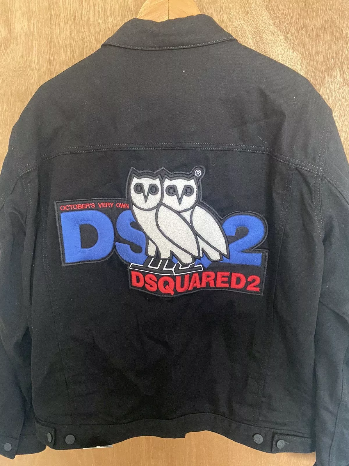 Dsquared2 Denim Jackets Dsquared2 × October's Very Own OVO Dsquared2 Black Denim Jacket Size M