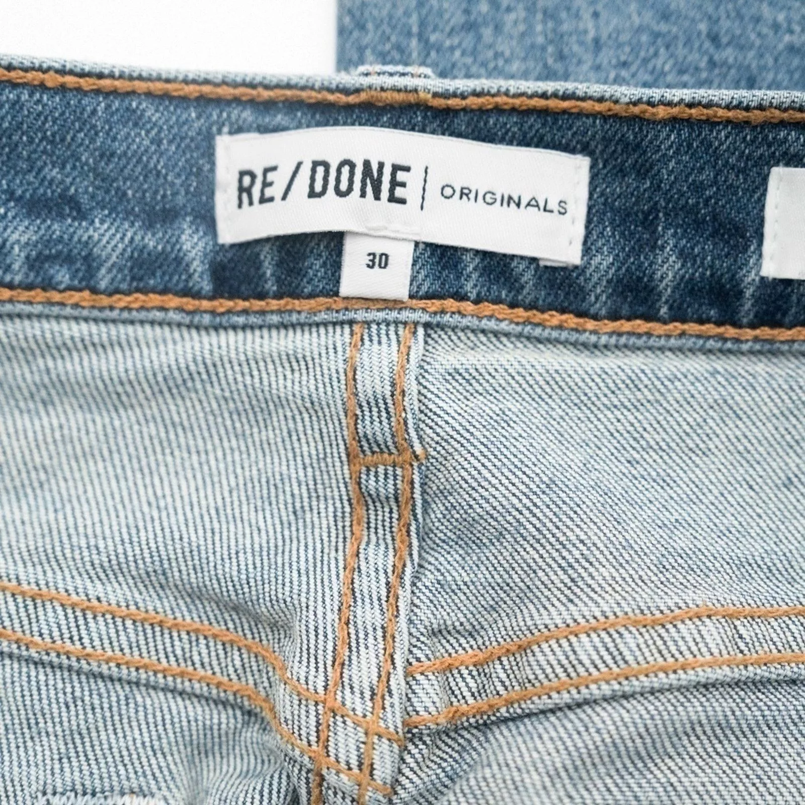 RE/DONE Jeans RE/Done. Double Needle Long Stretch Jeans In Blue.
