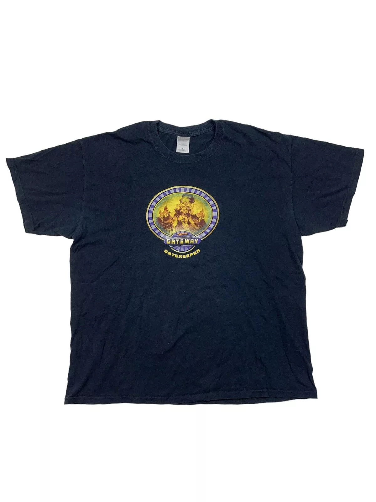Microsoft Short Sleeve T Shirts Microsoft × The Game × Vintage Magic The Gathering Gateway Gatekeeper Vintage T-shirt Black