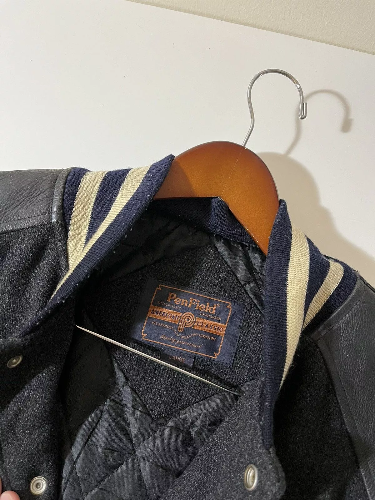 Penfield Leather Jackets Penfield × Vintage Penfield Varsity Jacket Black