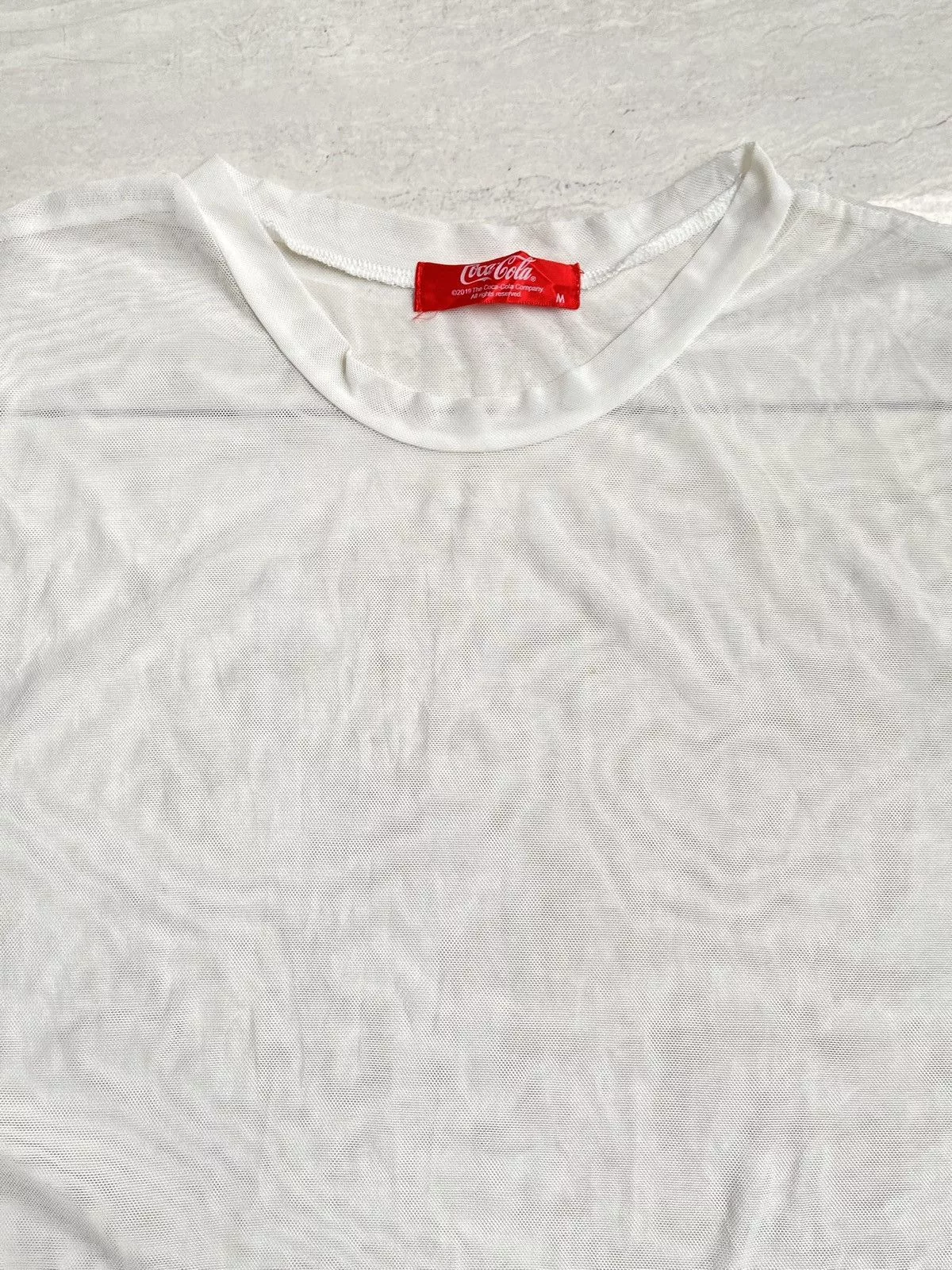 Coca Cola Short Sleeve T Shirts COCA COLA White Mesh T-shirt