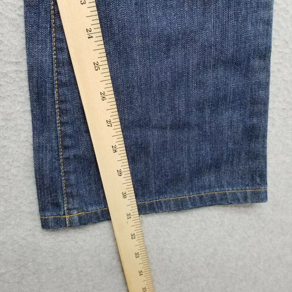 Abercrombie & Fitch Jeans Womens 6 Denim Flared Button 32x31 Blue