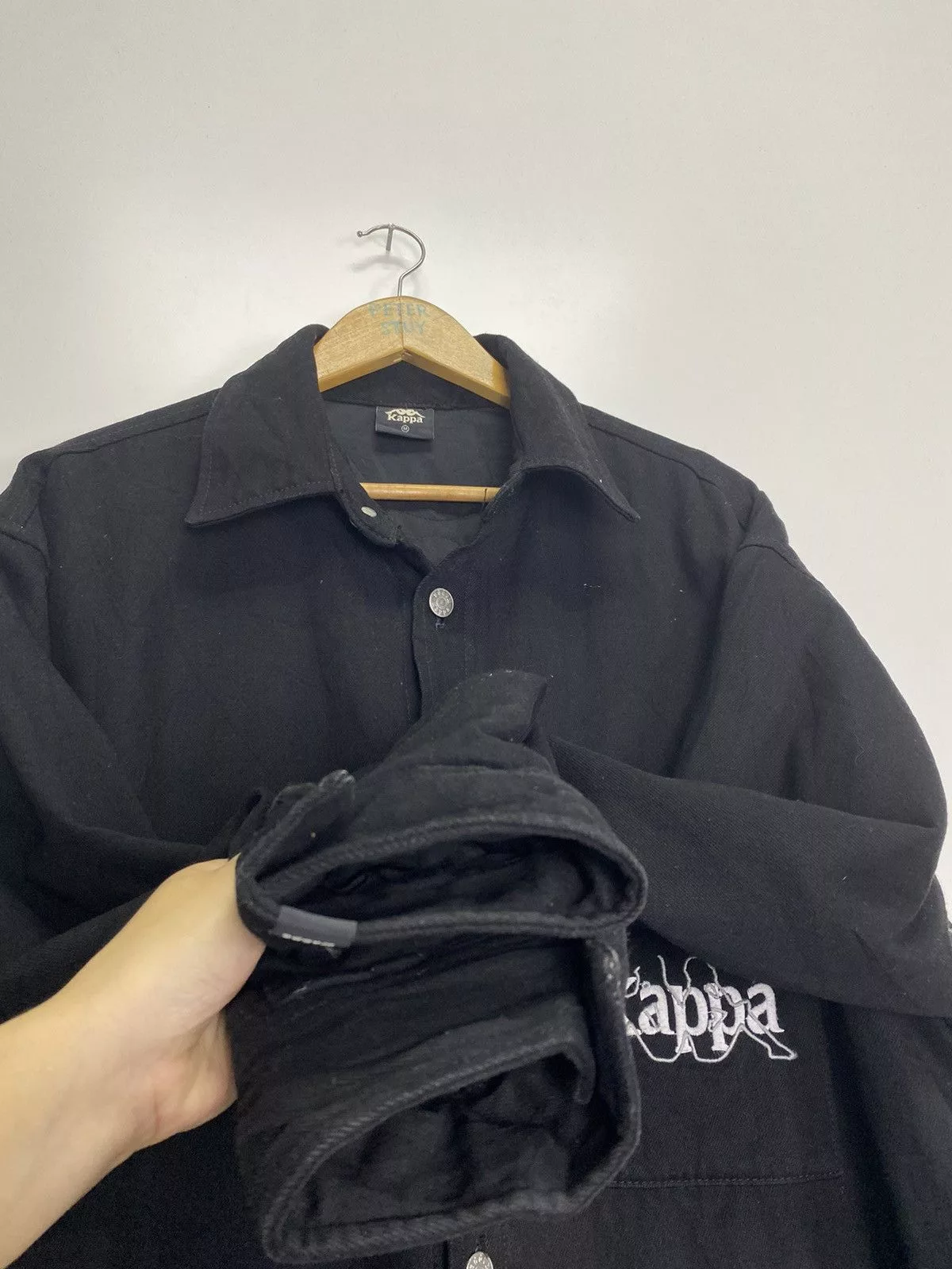 GU Light Jackets GU × Kappa Kappa Button Jacket Black