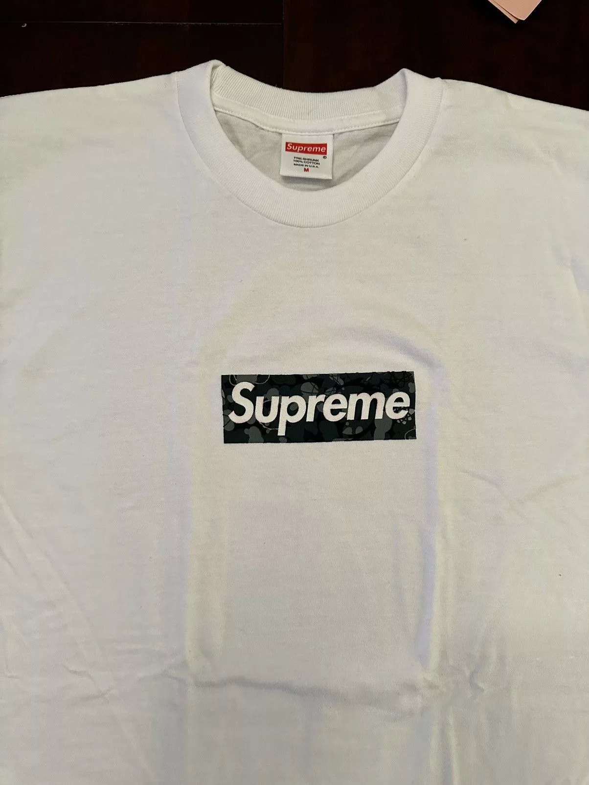 Supreme Short Sleeve T Shirts Supreme Mo’ Wax Box Logo Tee White
