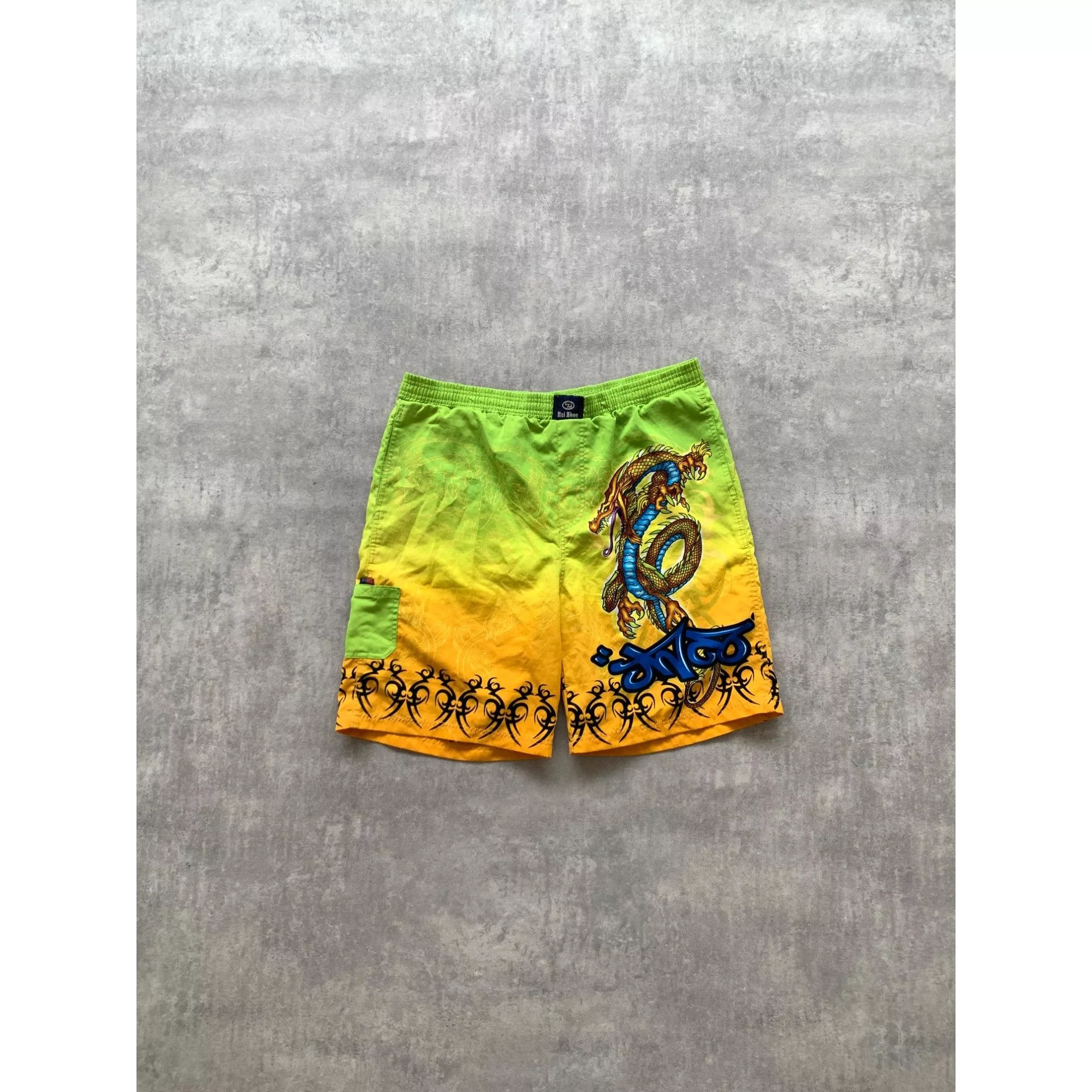 Japanese Brand Shorts Japanese Brand × Vintage Hai Zhon Muai Thai Shorts 80s, 90s, y2k, vintage, streetwear Green