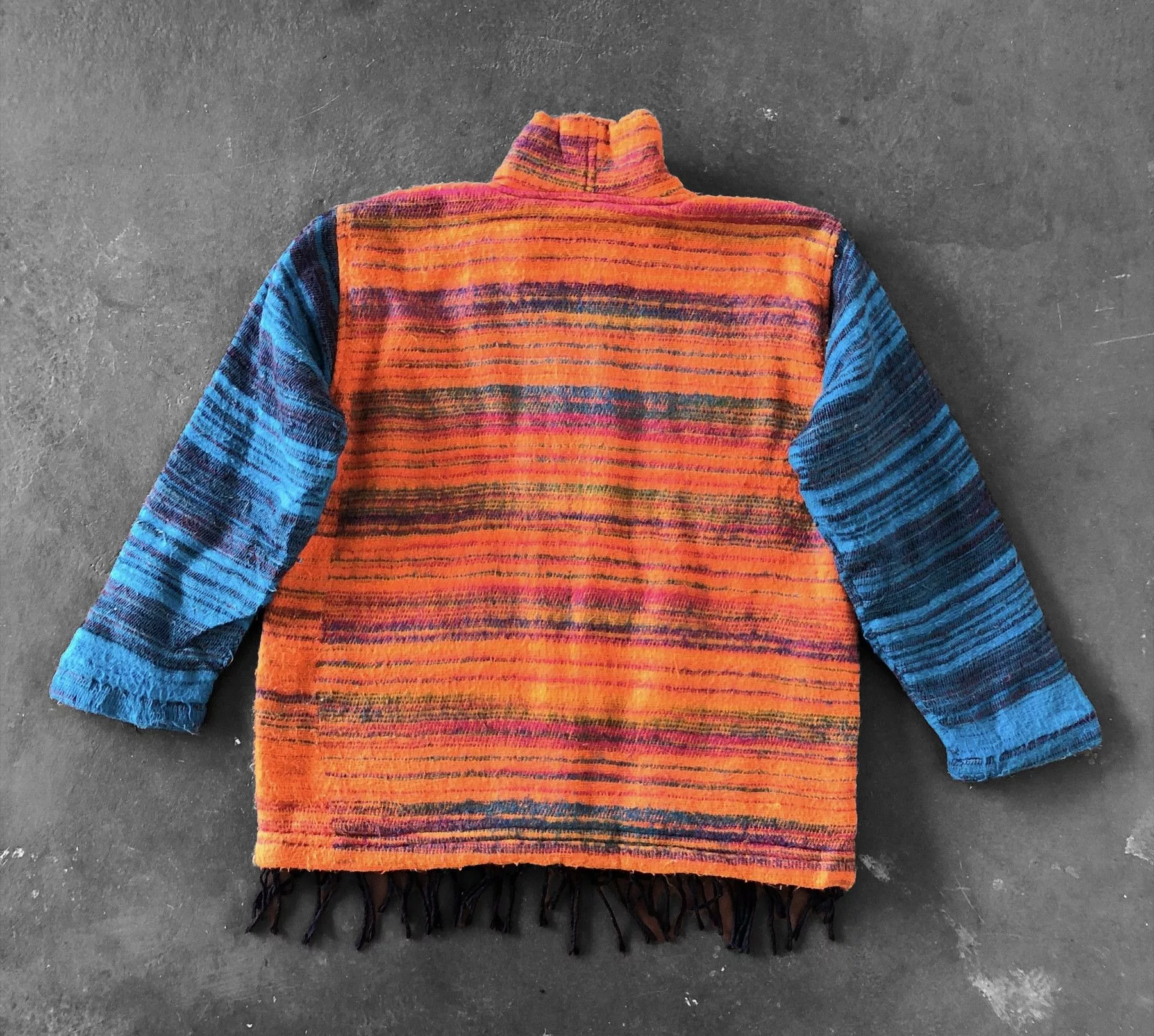 Native Light Jackets Native × Vintage RARE🔥VINTAGE NATIVE WOOL BLEND KNIT PATCHBLOCKS JACKET Multi