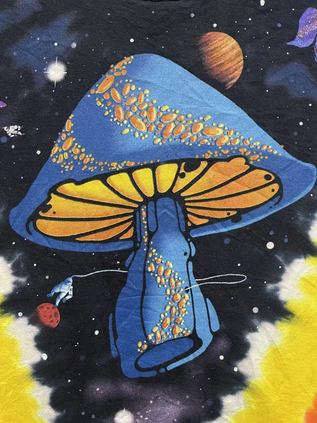 Liquid Blue Short Sleeve T Shirts Liquid Blue Mushroom Space Ship🔥🔥🔥 Multi