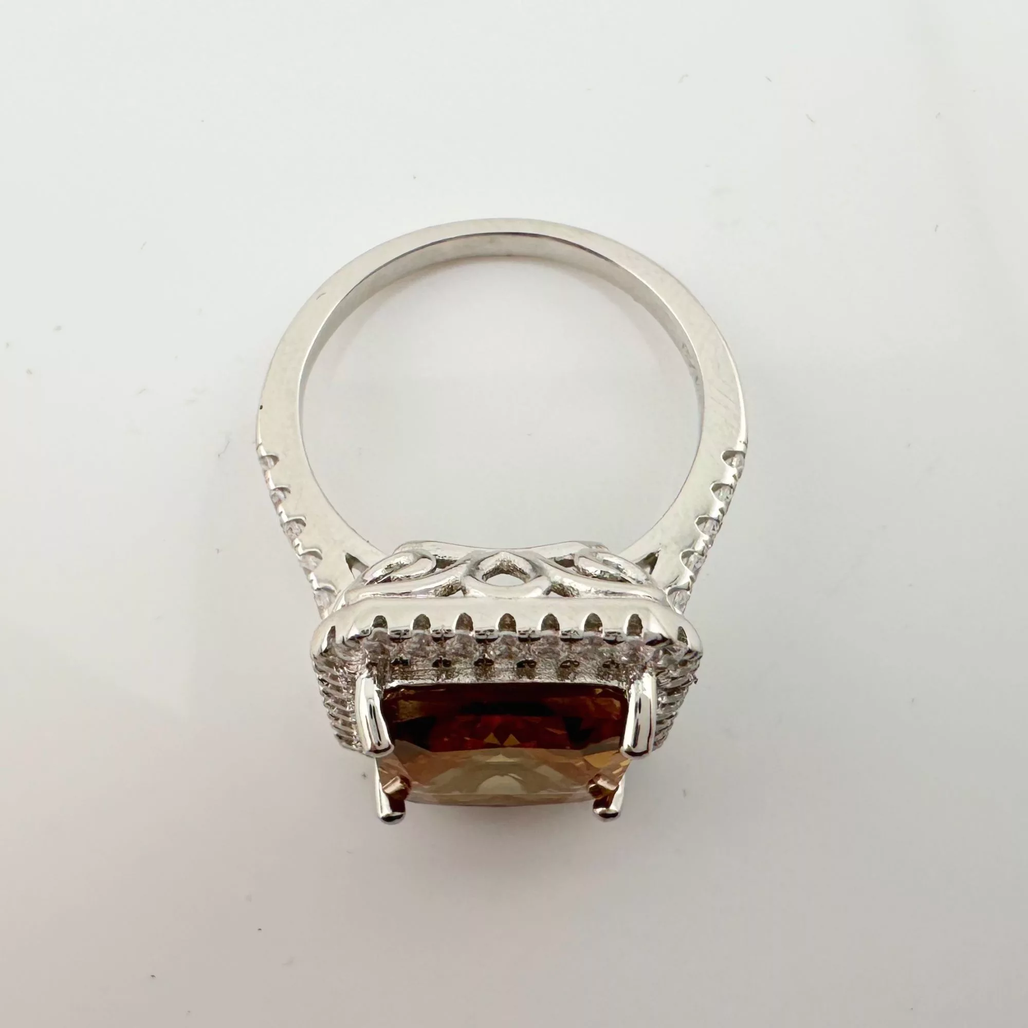 Other Rings Other Elegant Emerald Cut Lab Created Sultanite Ring - Beautiful Silver