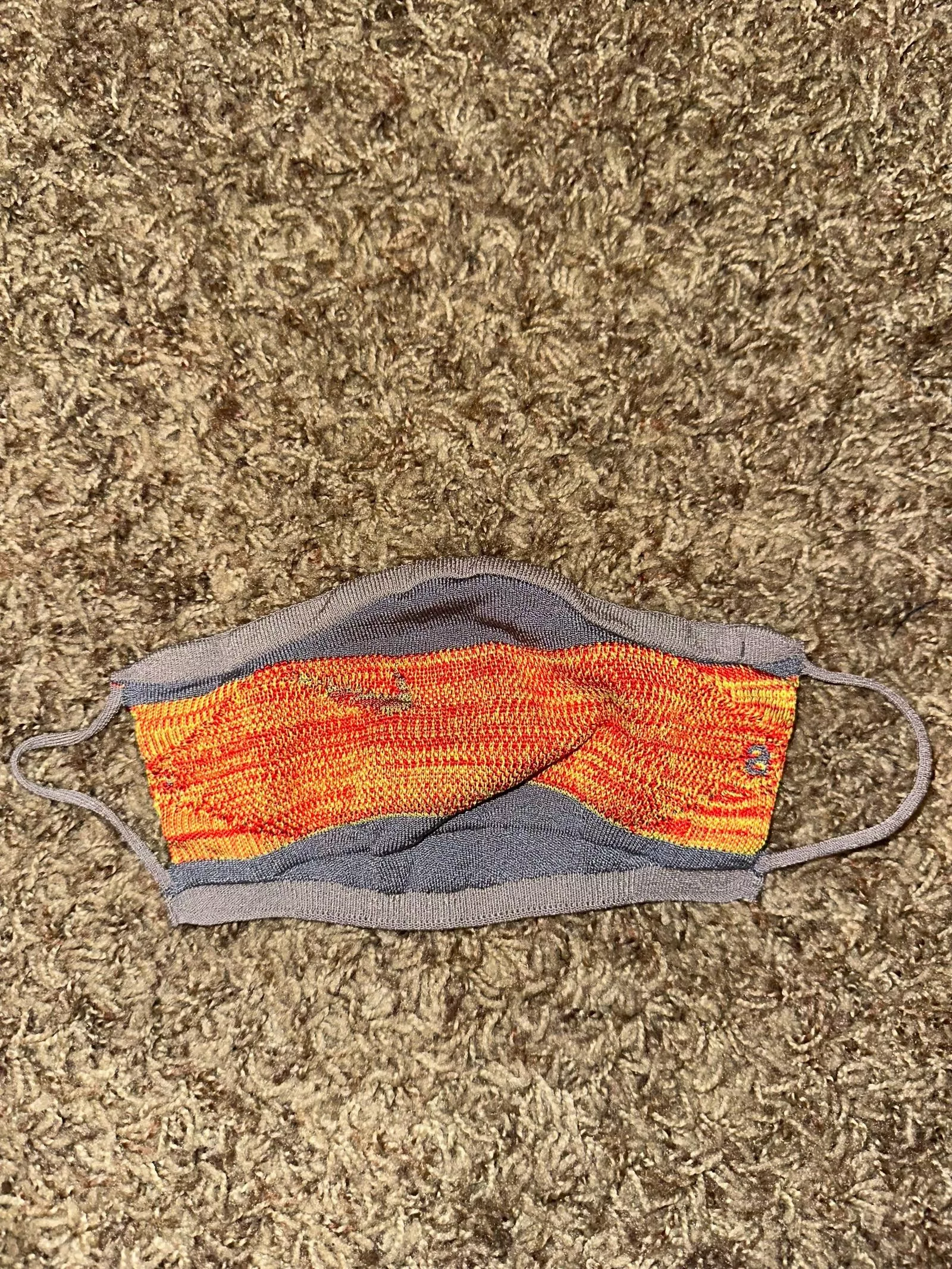 Nike Miscellaneous RARE Nike Vaporknit Covid Face Mask Orange