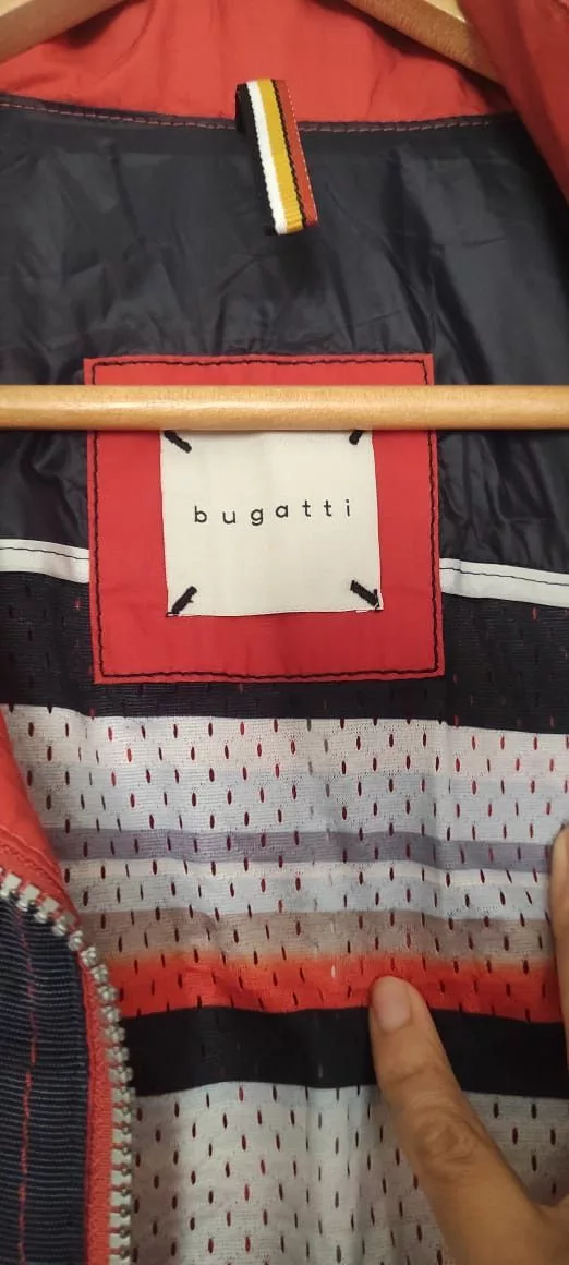 Bugatti Jackets BUGATTI Light Orange Jacket Full Zip 4 Pockets Made Germany