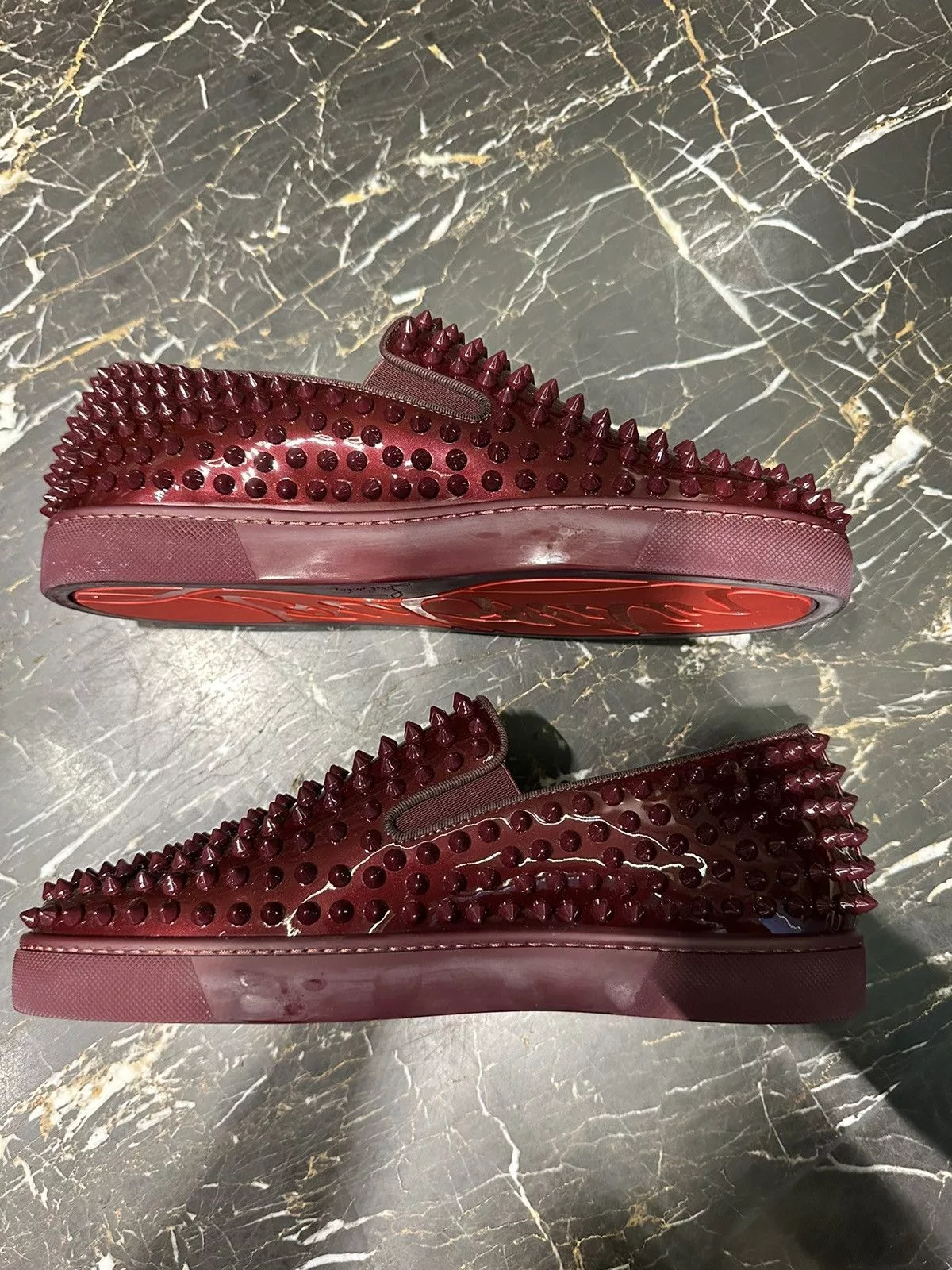 Christian Louboutin Slip Ons Red