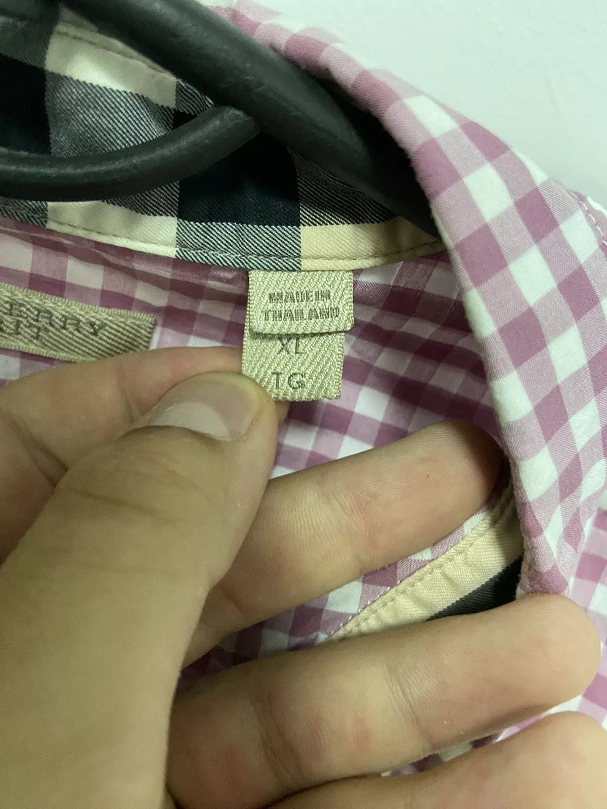 Burberry Shirts Button Ups Burberry × Vintage Burberry Vintage Button Ups Classic Nova Check Small Logo Pink Luxury