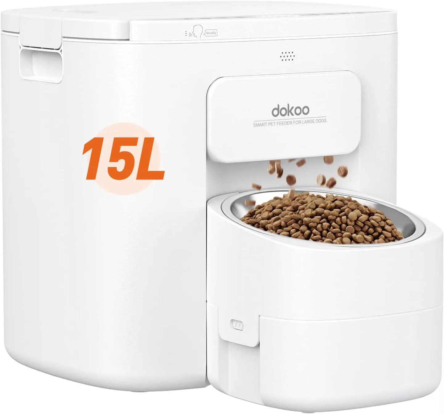 Dokoo Automatic Dog Feeder 15L Vacuum-Sealed Timed Pet Food Dispenser Portion Control