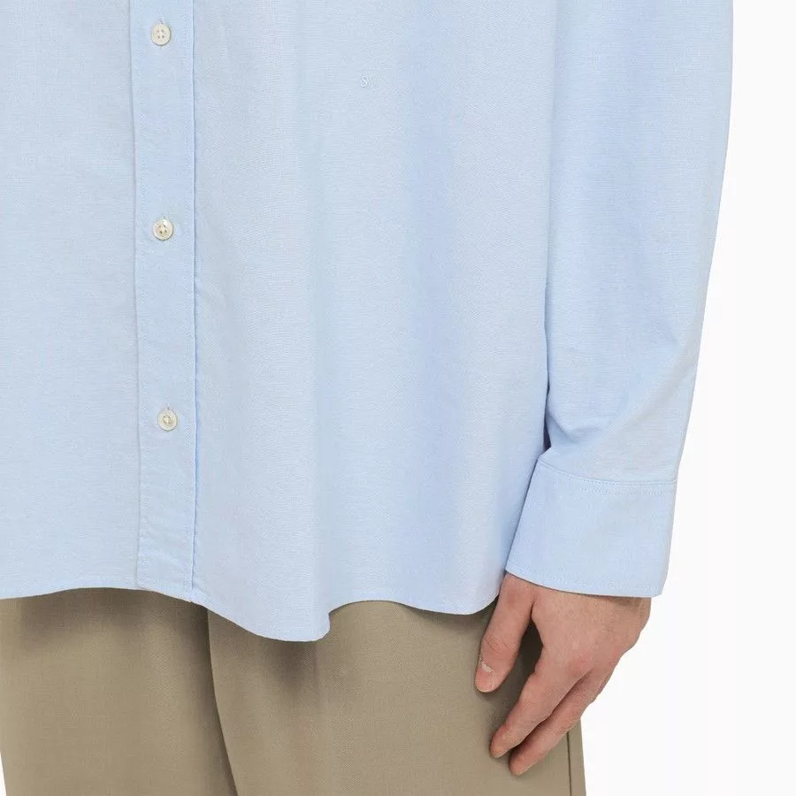 Studio Nicholson Shirts Button Ups Studio Nicholson o1d2blof0724 Cotton Button Shirt in Light Blue