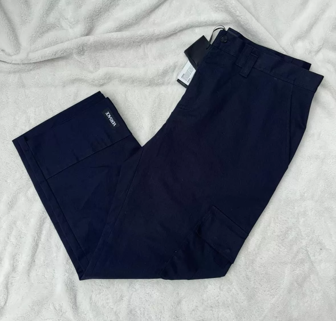 Versace Casual Pants Versace Navy Cargo Pants Blue