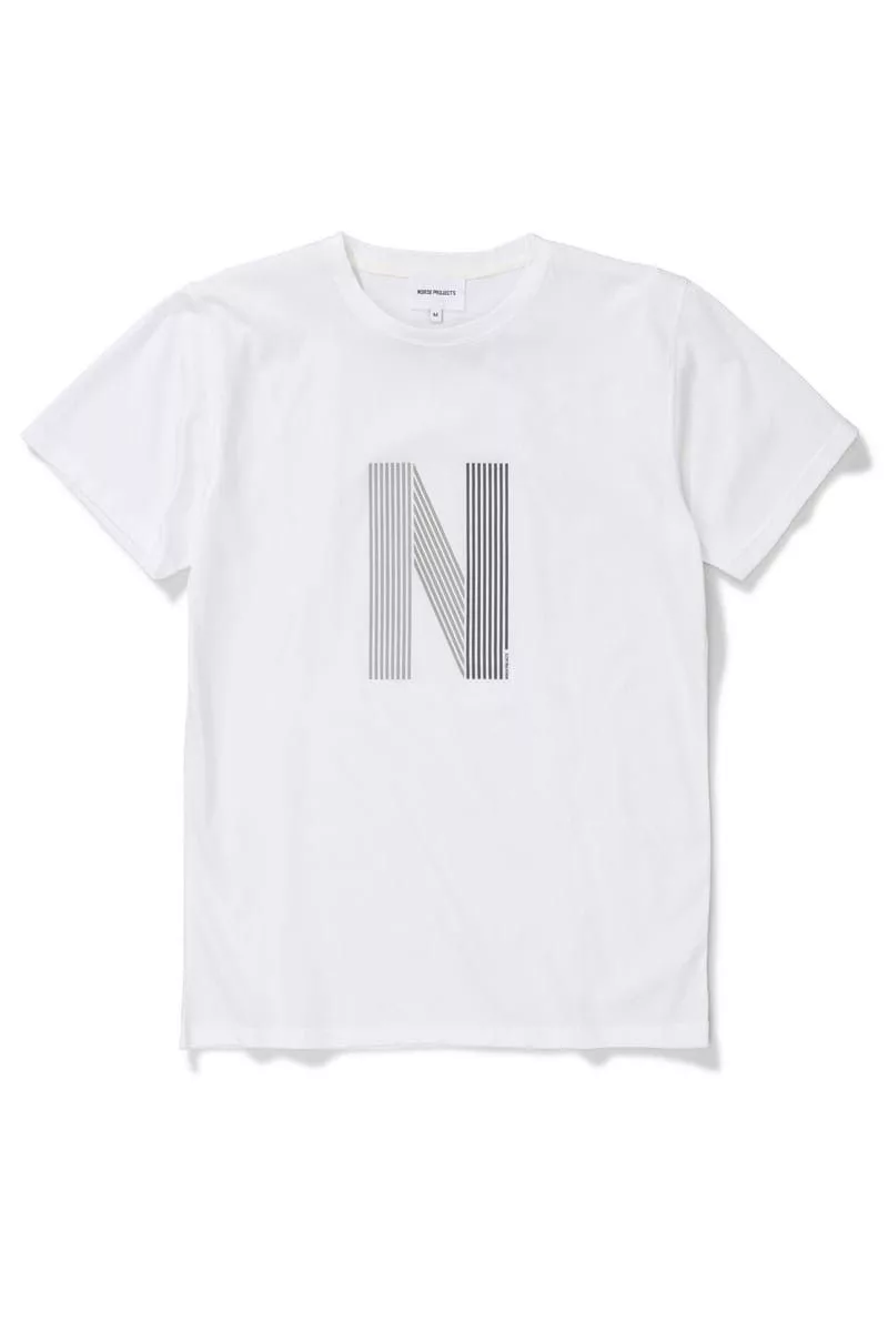 Norse Projects Short Sleeve T Shirts ⚪️ Norse Projects Niels Layer Logo - White