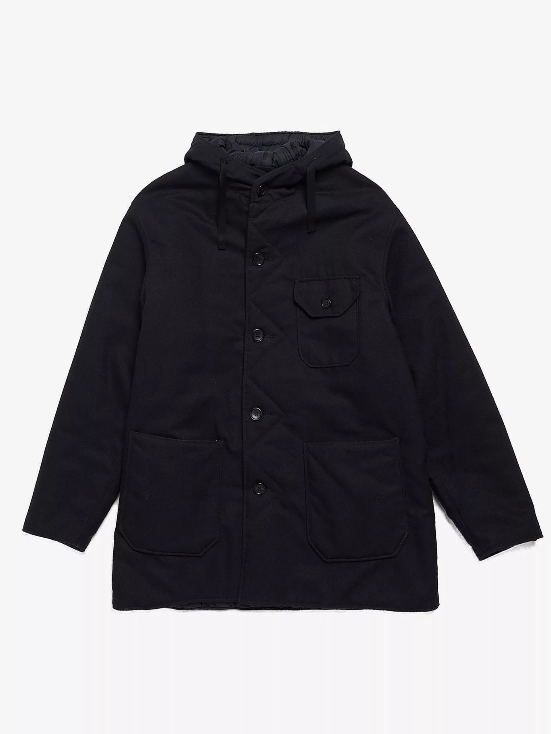 Other Parkas Other Black Back Belted Woolen Downjacket