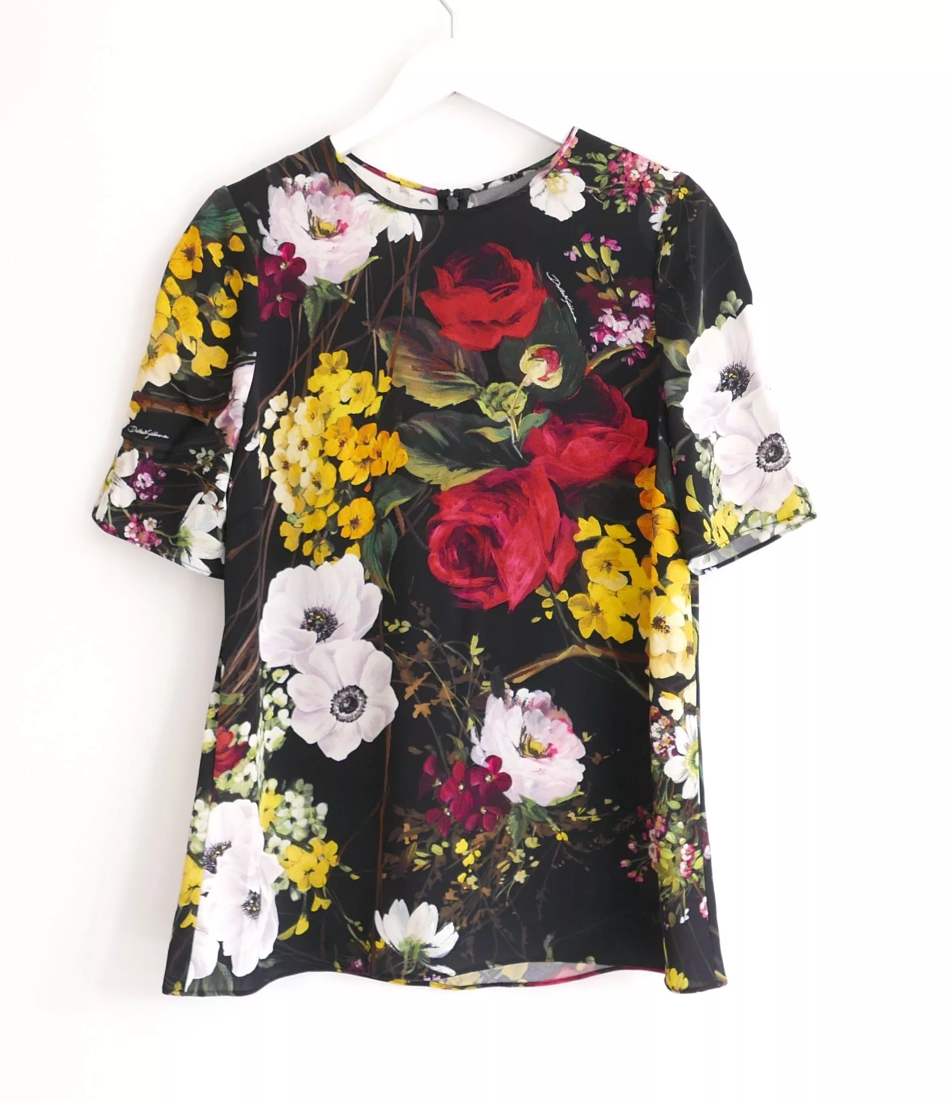 Dolce & Gabbana Blouses Dolce & Gabbana black floral print top