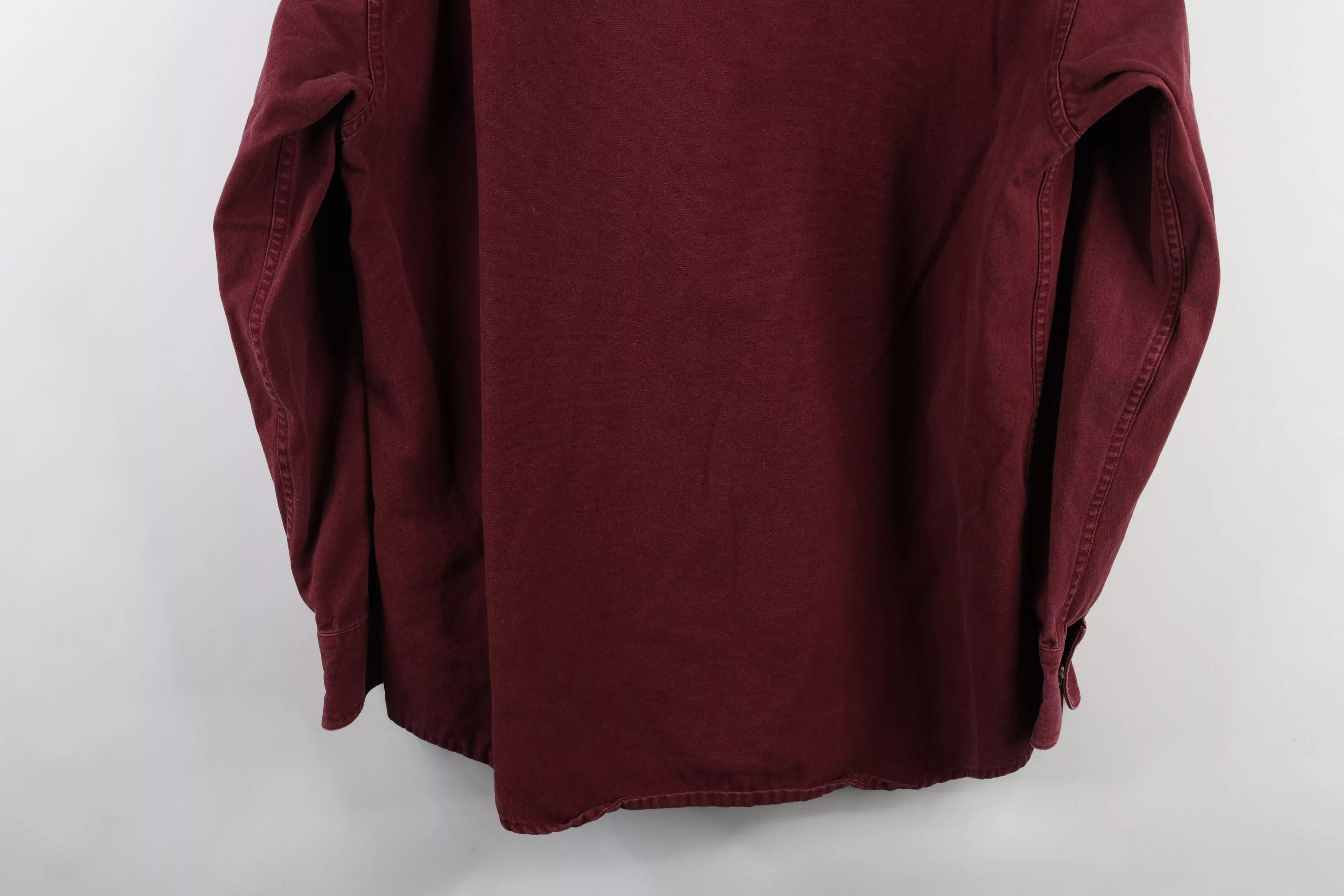 Cabelas Shirts Button Ups Cabelas × Vintage Vintage Cabelas Canvas Collared Button Shirt Burgundy Cotton