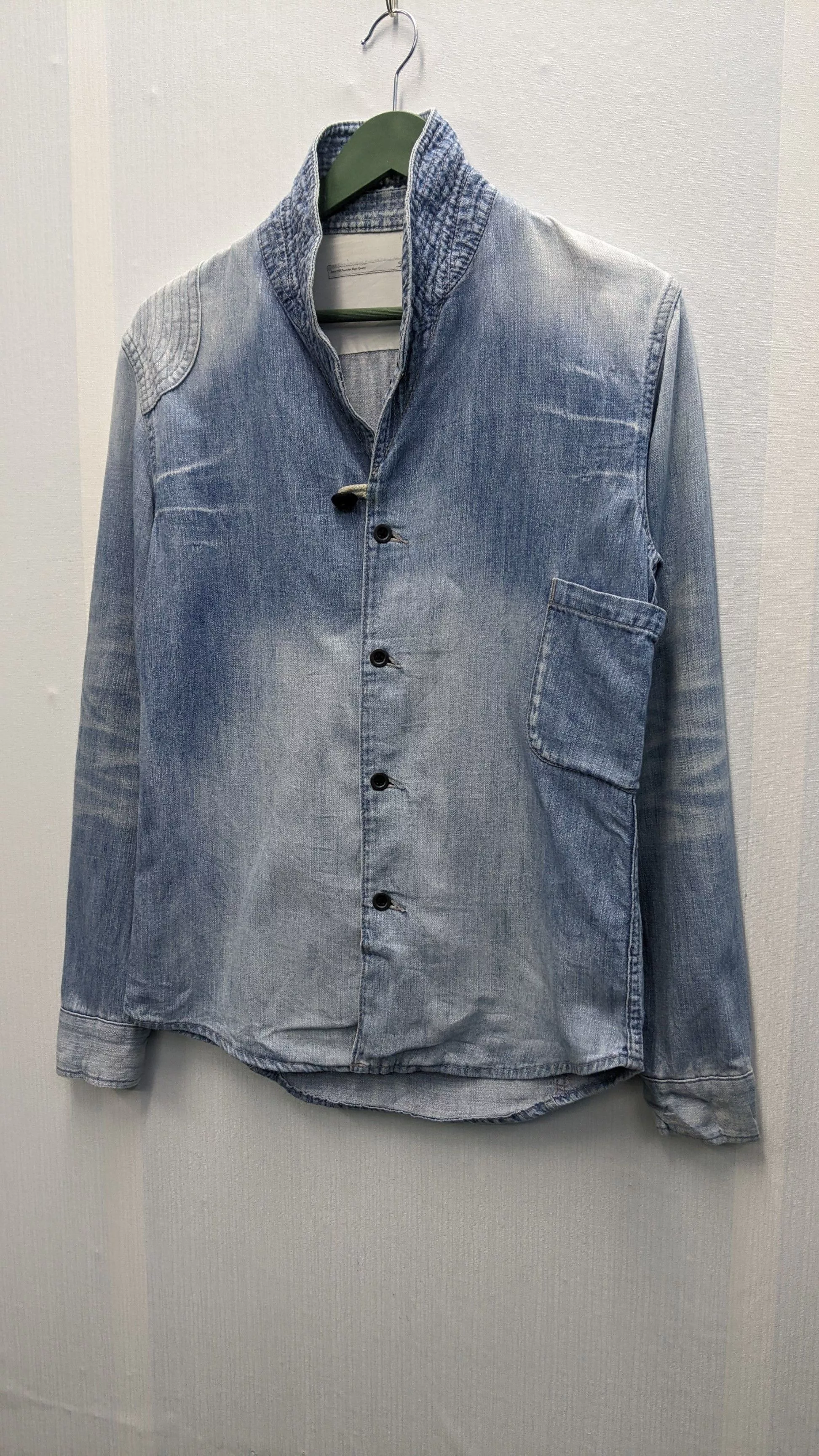 Issey Miyake Shirts Button Ups Issey Miyake × Japanese Brand × Tete Homme Vintage tete homme denim button up shirt by issey miyake Blue