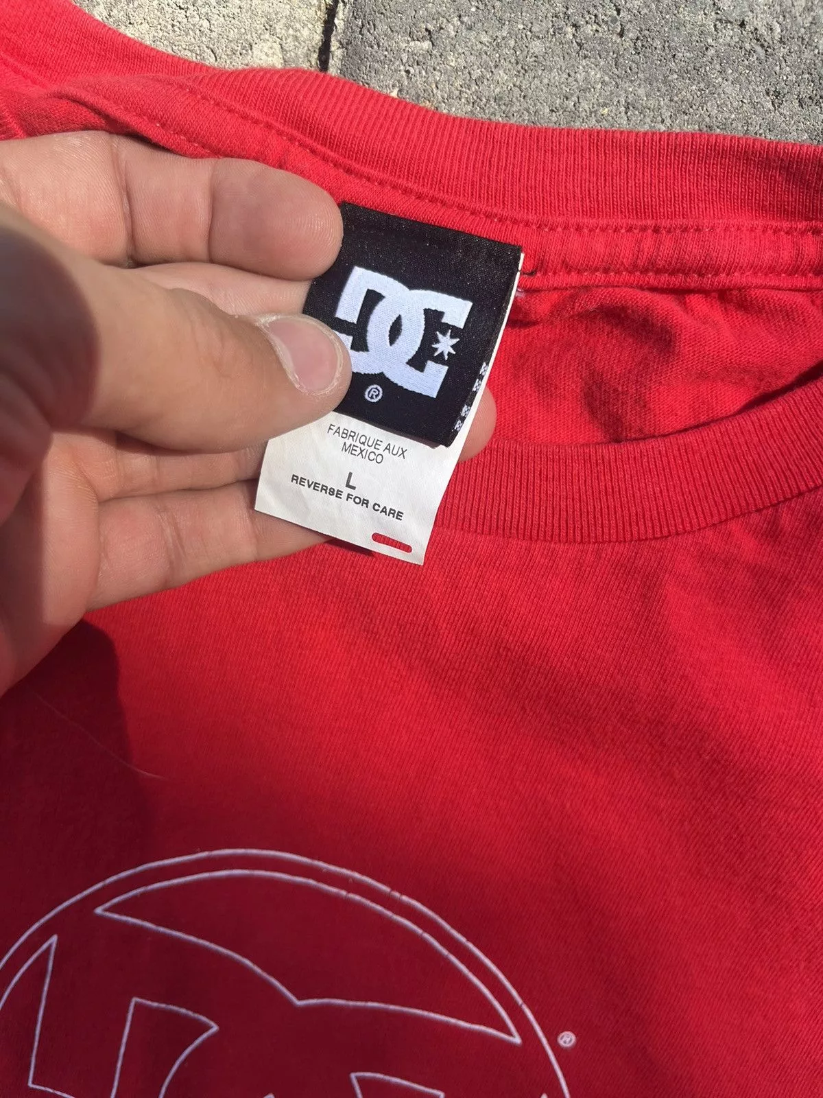 DC Short Sleeve T Shirts DC × Vintage Vintage 90s y2k DC Skater Tee Red Streetwear