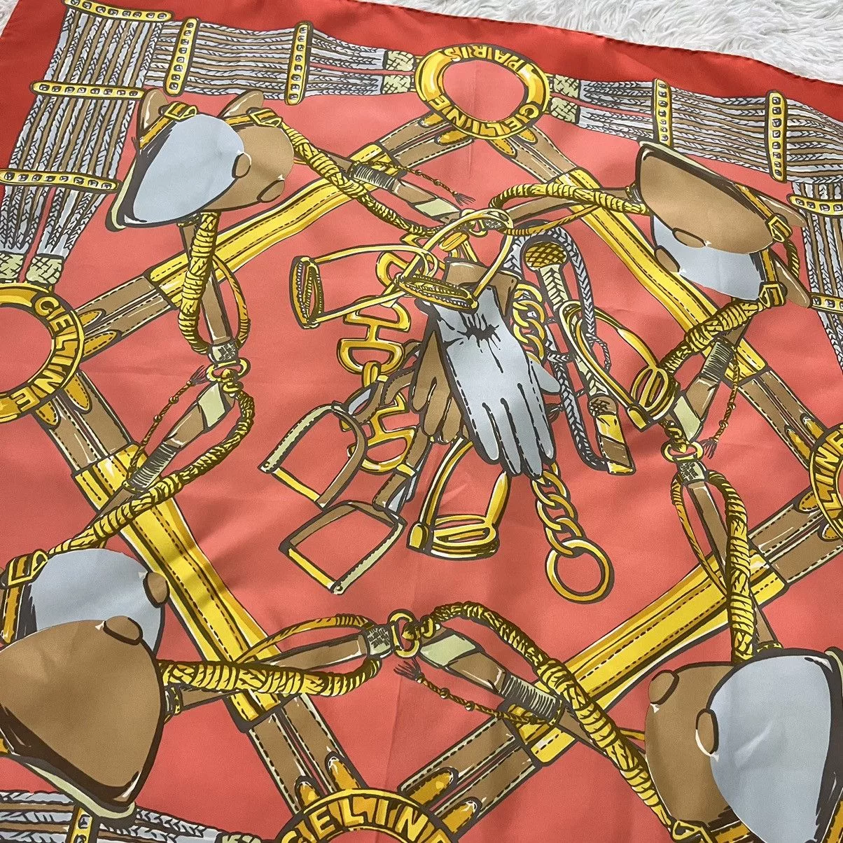 Celine Scarves Celine silk scarves Orange