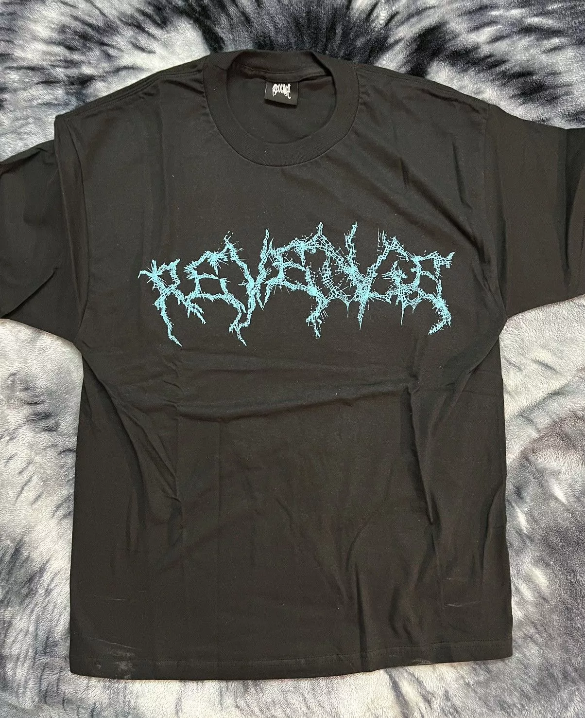 Revenge Short Sleeve T Shirts Revenge SKULL OUTLINE Black