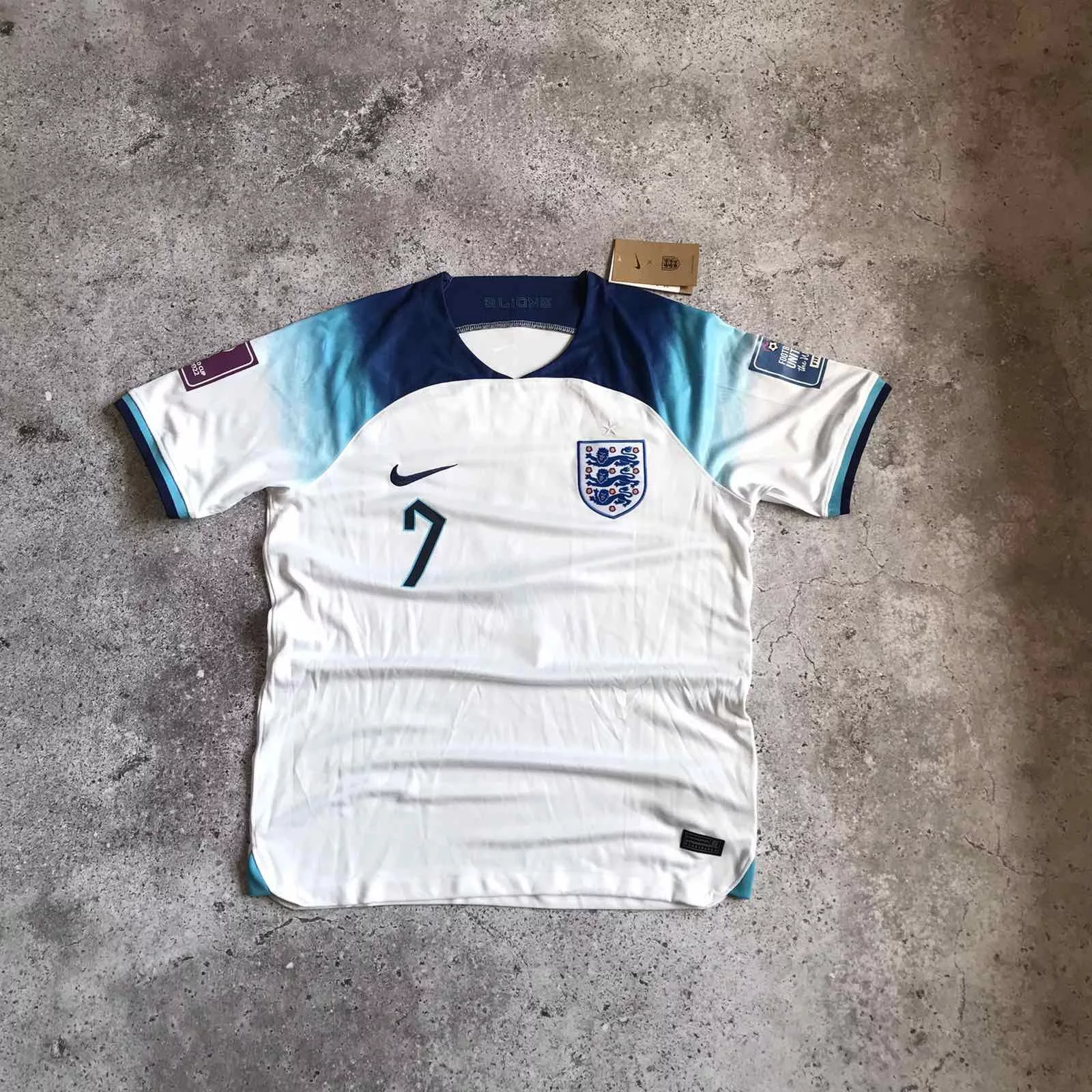 Nike Jerseys Nike England Home #7 Langley 2023 Blokecore Jersey White
