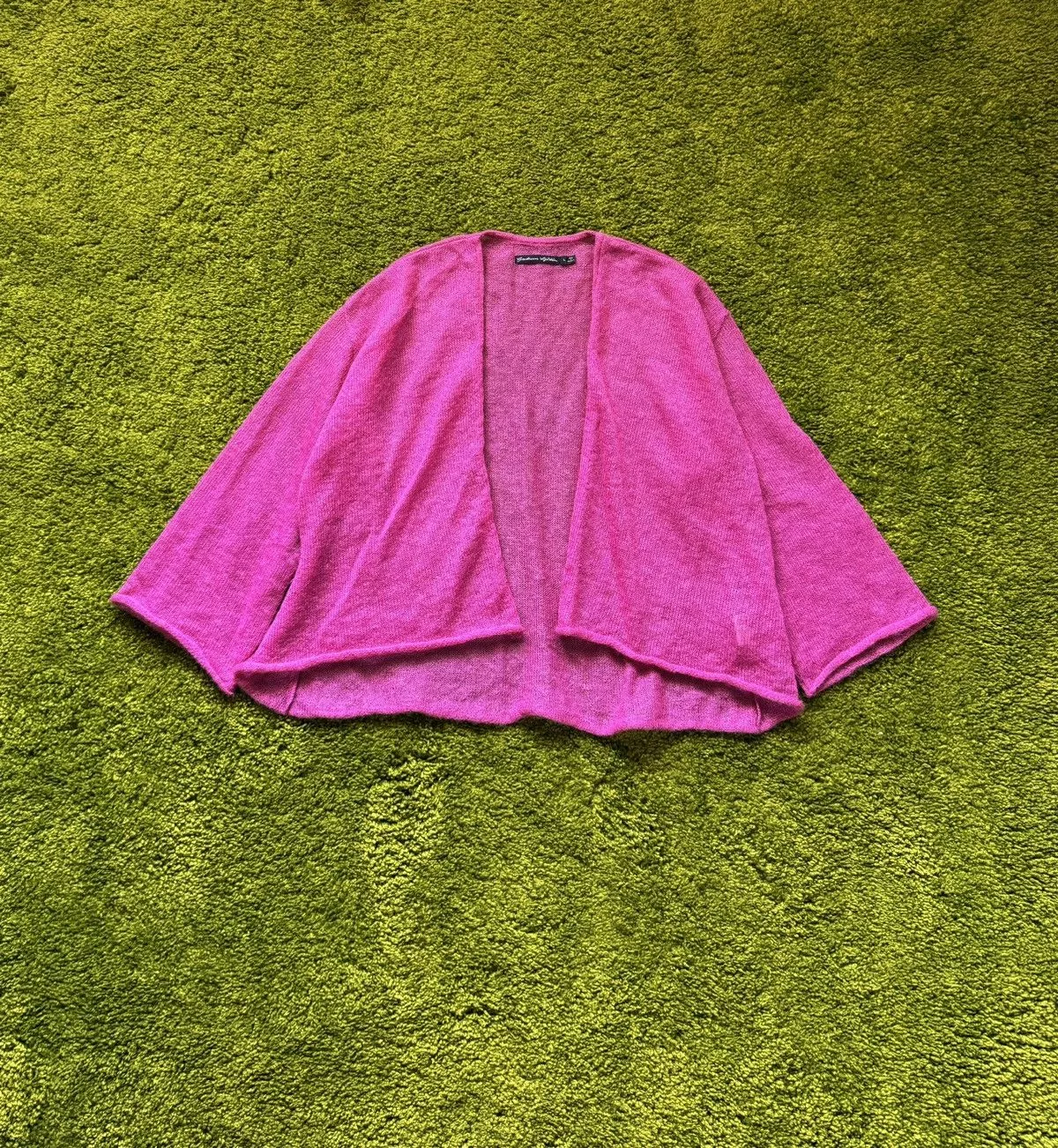 Designer Sweaters Designer Gudrun Sjoden spider web mesh mohair cardigan sweater Pink Avant-Garde