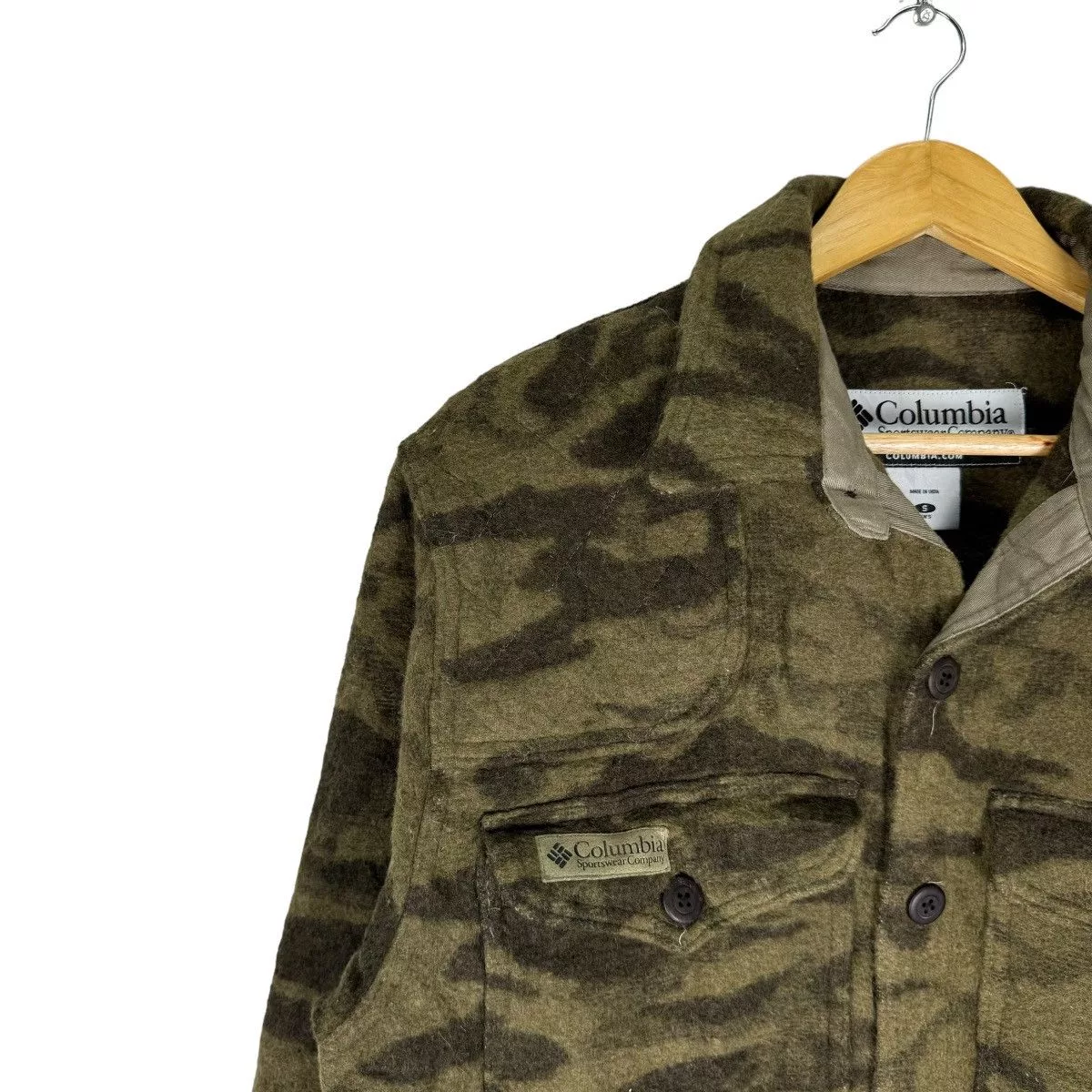 Columbia Light Jackets Columbia × Hunter ⚡️COLUMBIA CAMOUFLAGE HUNTING BUTTON JACKET Brown