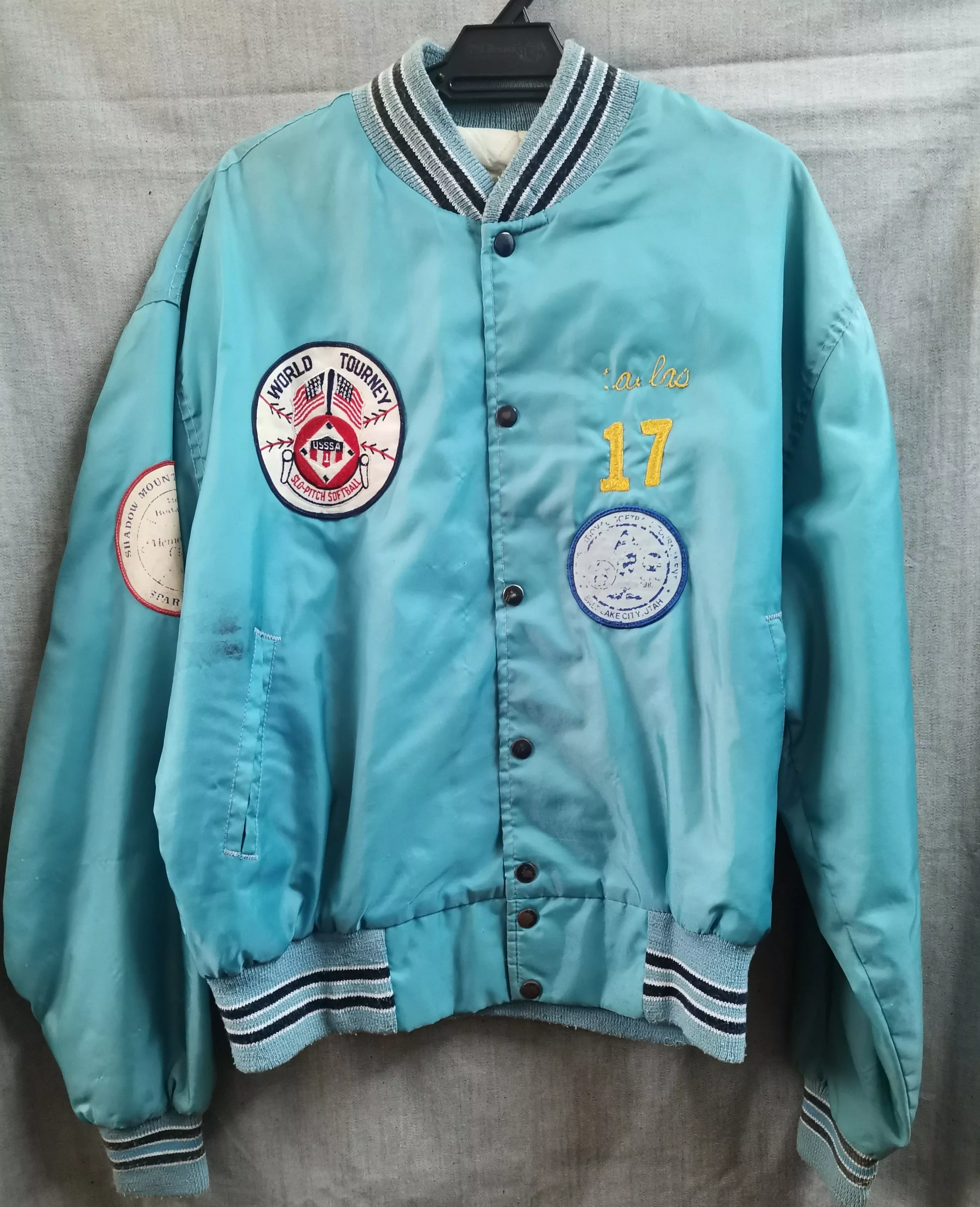 Vintage Light Jackets Vintage Distress Westwind By Buccaneer Nylon Bomber Jacket Blue
