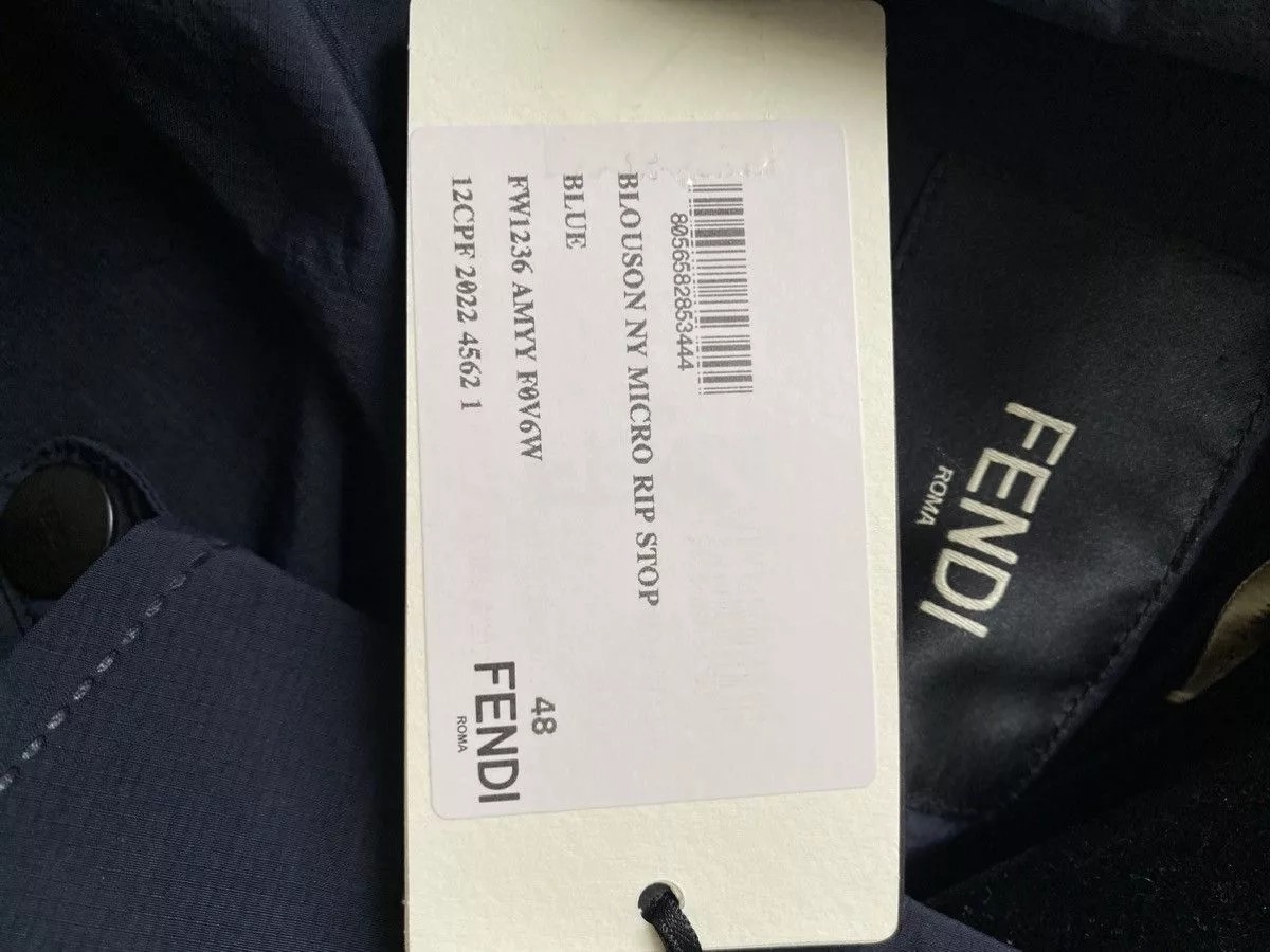 Fendi Light Jackets NEW Fendi Interlock light windbreaker shirt jacket Blue