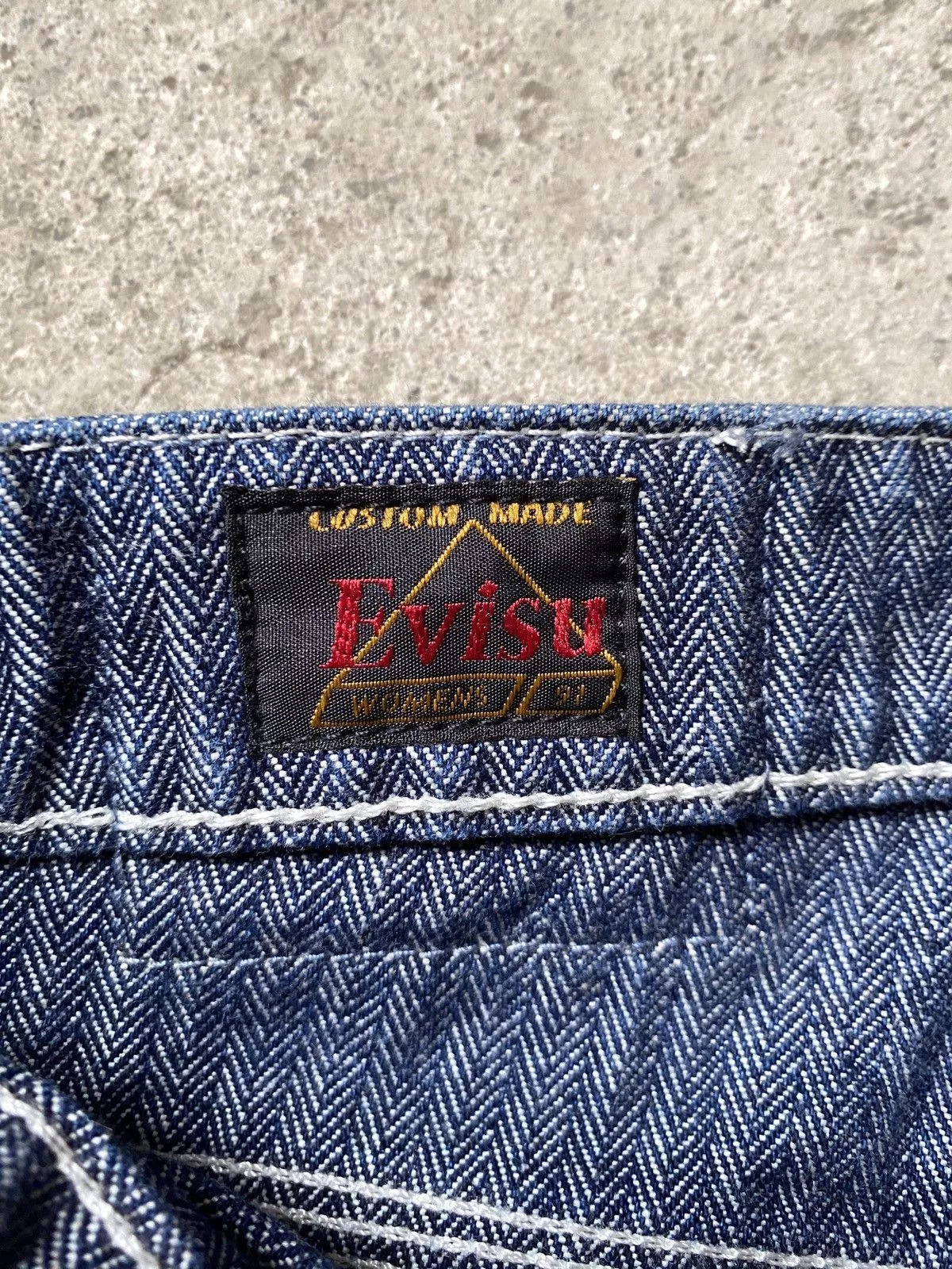 Evisu Jeans Evisu Seagull Big Logo Carpenter Pants Blue