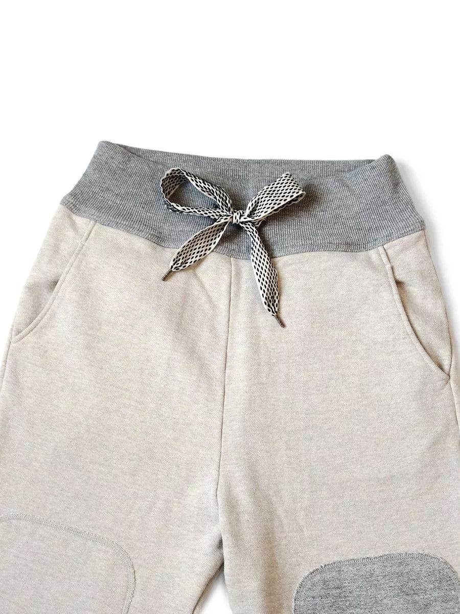 Kapital Casual Pants Kapital Knee patch sweat rib pants Beige