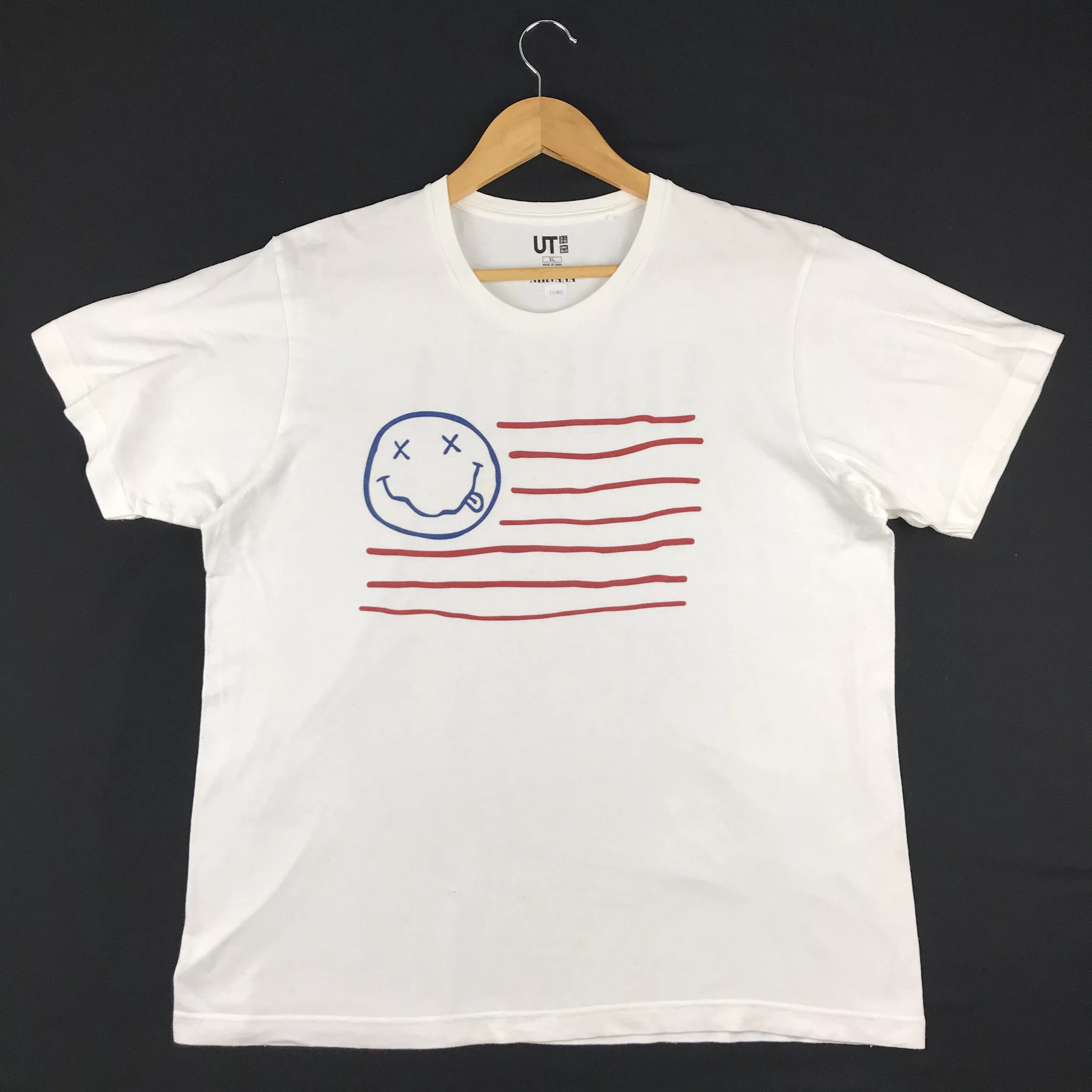 Nirvana Short Sleeve T Shirts Nirvana × Uniqlo × Vintage Vintage Uniqlo X Nirvana White