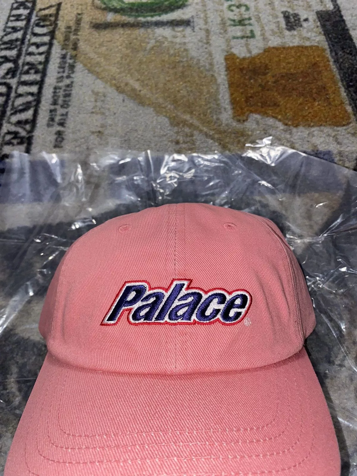 Palace Hats Palace Lowercase Washed Denim 6-Panel Hat Pink