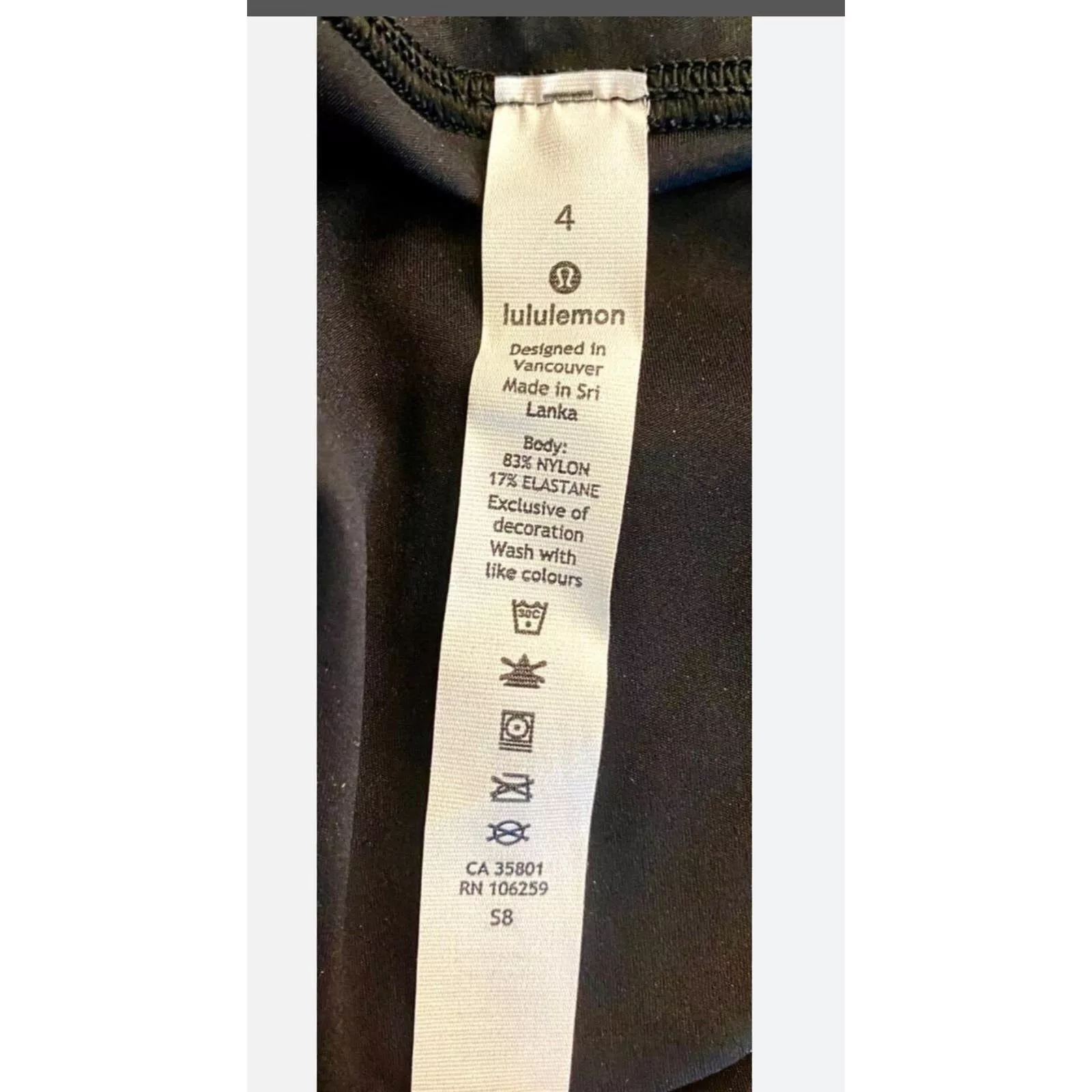 lululemon leggings size 4 Black