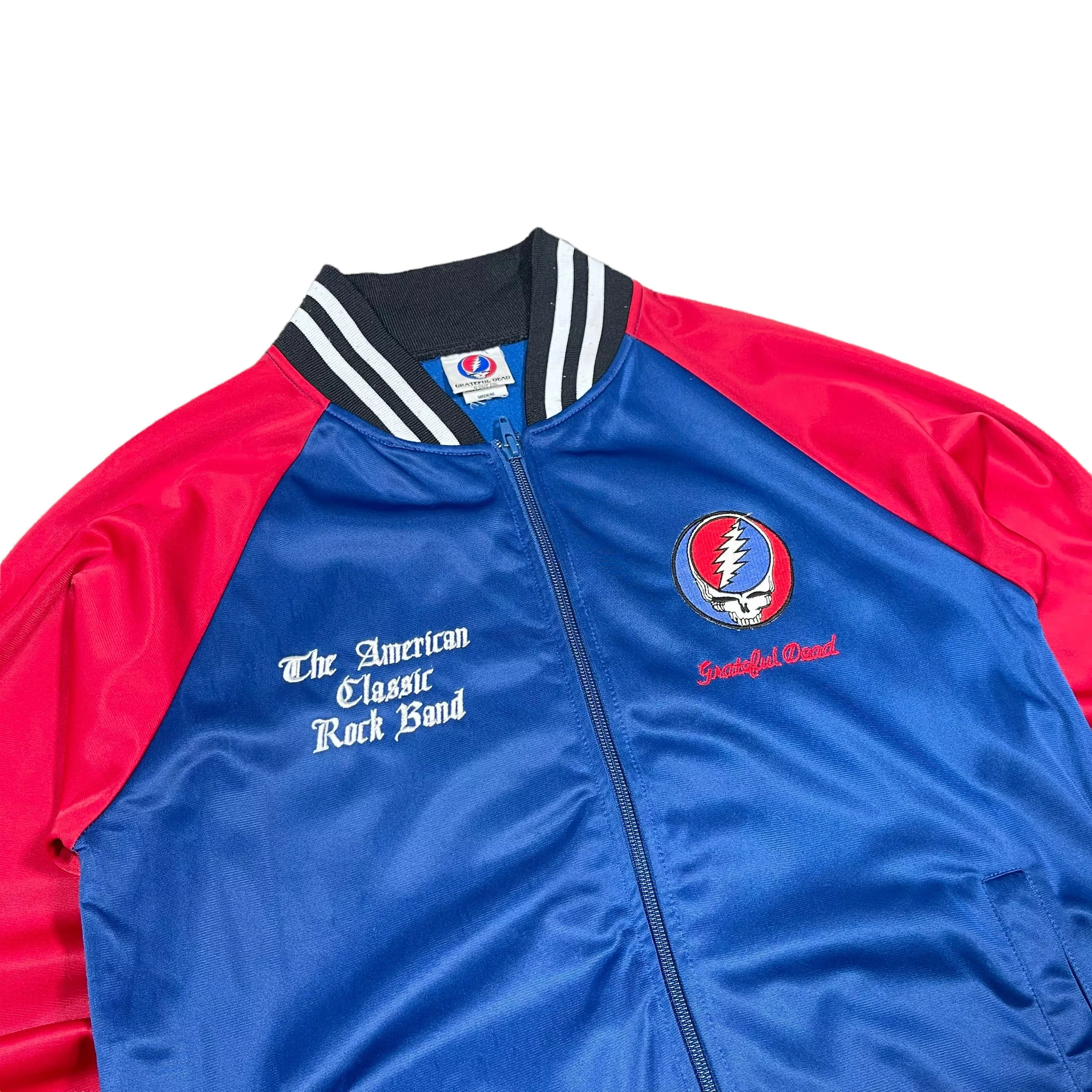 Band Tees Light Jackets Band Tees × Grateful Dead × Vintage Grateful Dead 2004 Quote Satin Zipper Sweater Multi