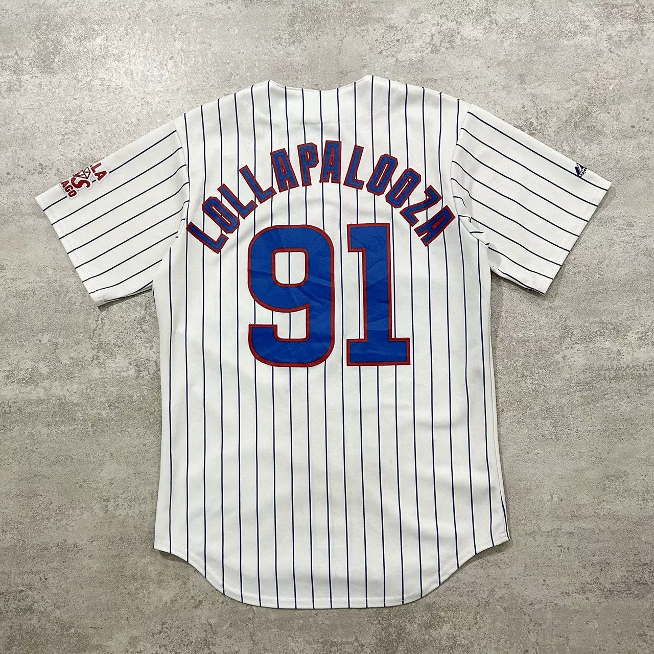 MLB Jerseys MLB × Vintage RARE MLB CHICAGO CLUB LOLLAPALOOZA #91 MUSIC FESTIVAL White
